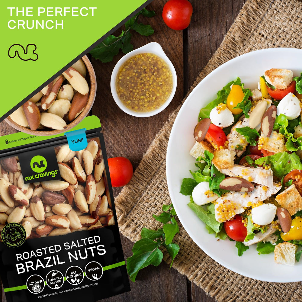 Nut Cravings sprinkled on salad adding crunch and savory contrast