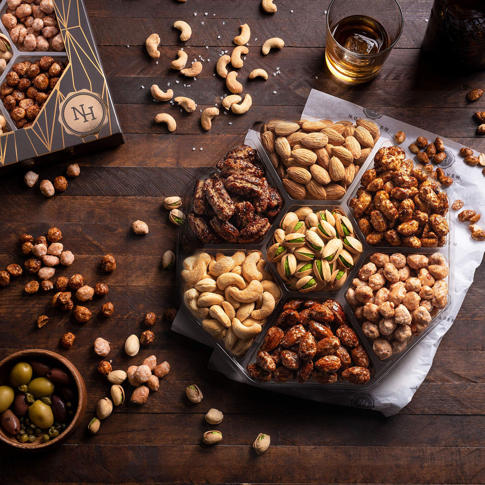 Nut Haven bandeja con surtido de nueces servidas para compartir