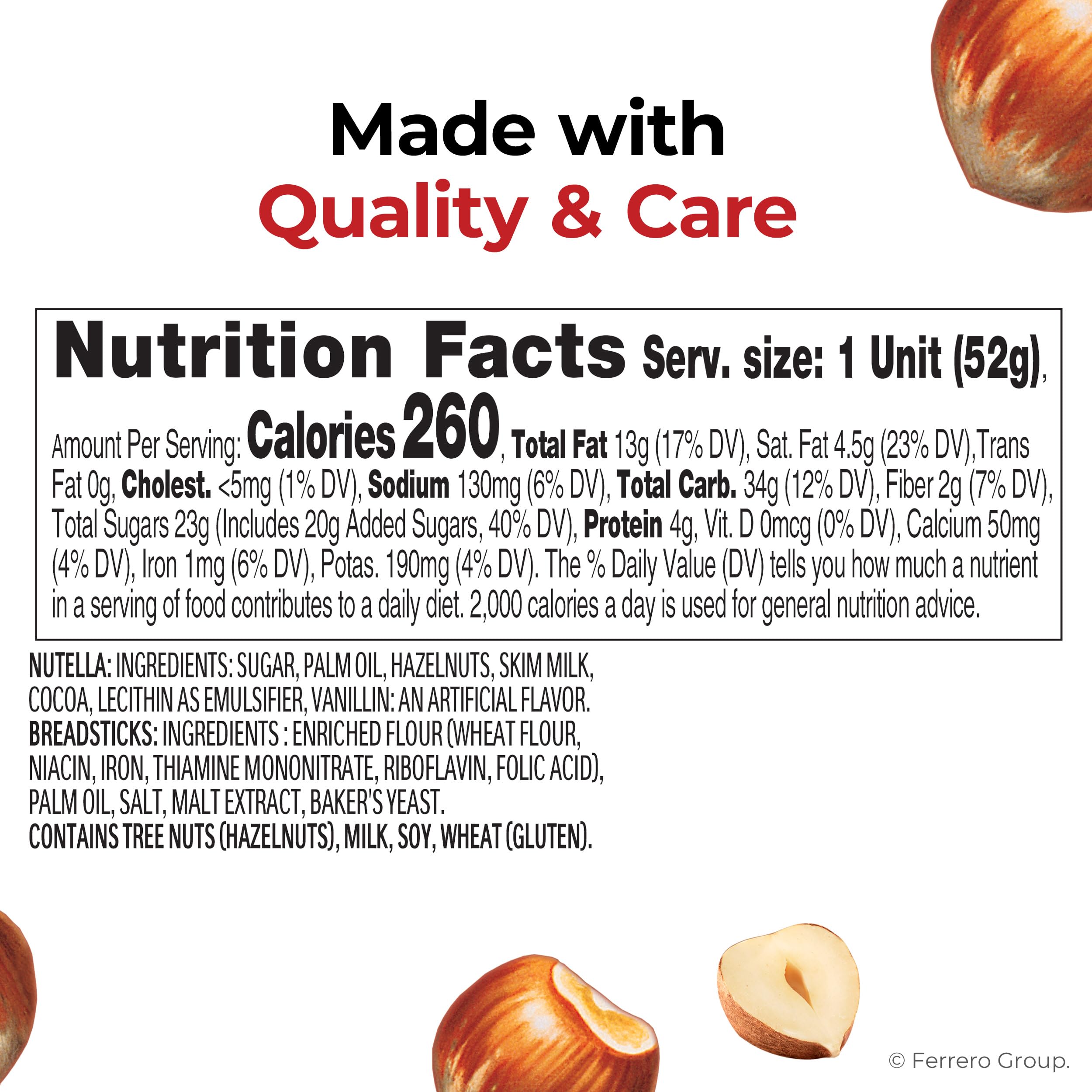 Nutella crema de avellana textura cremosa que mejora el sabor del snack