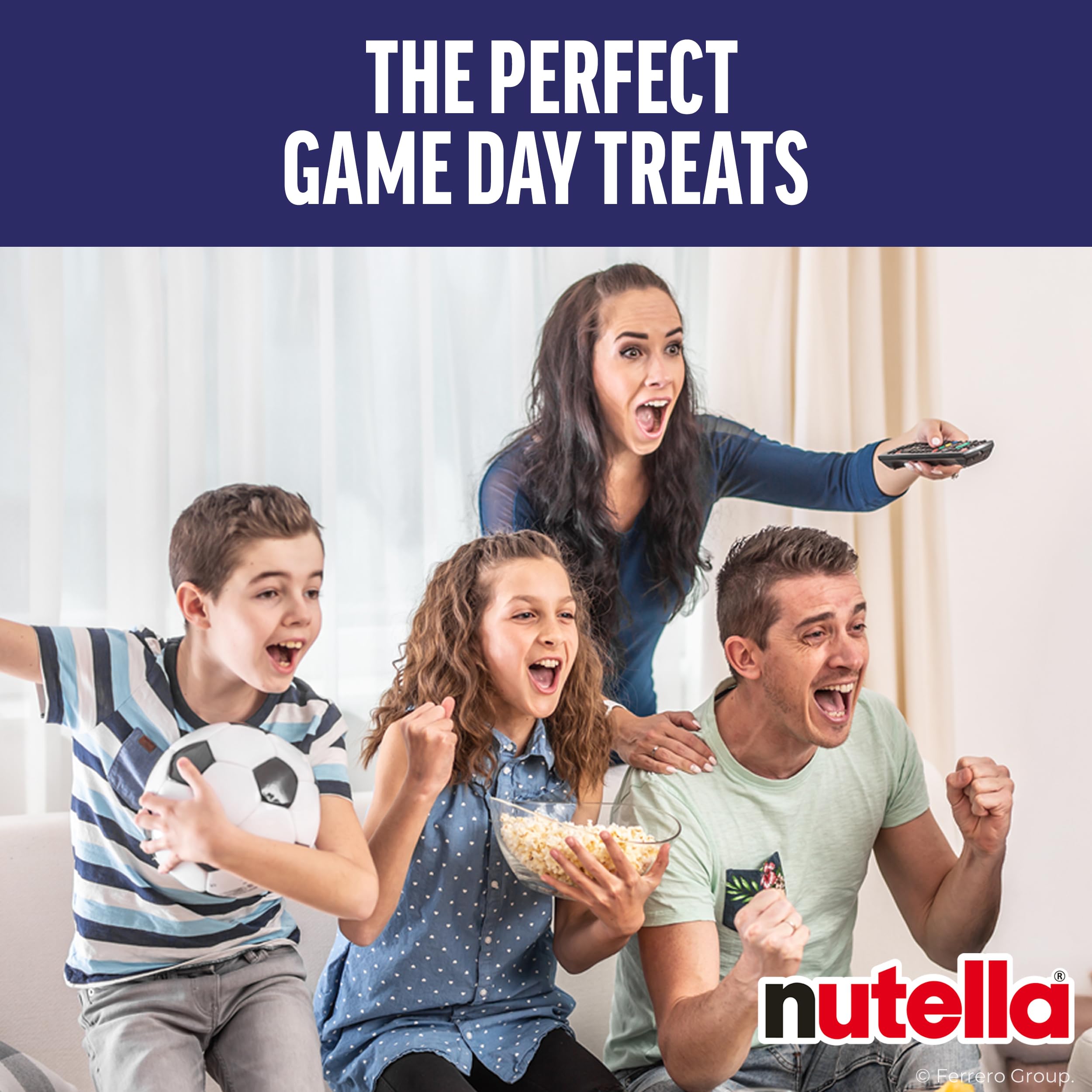 Nutella unidad abierta mostrando compartimentos listos para mojar