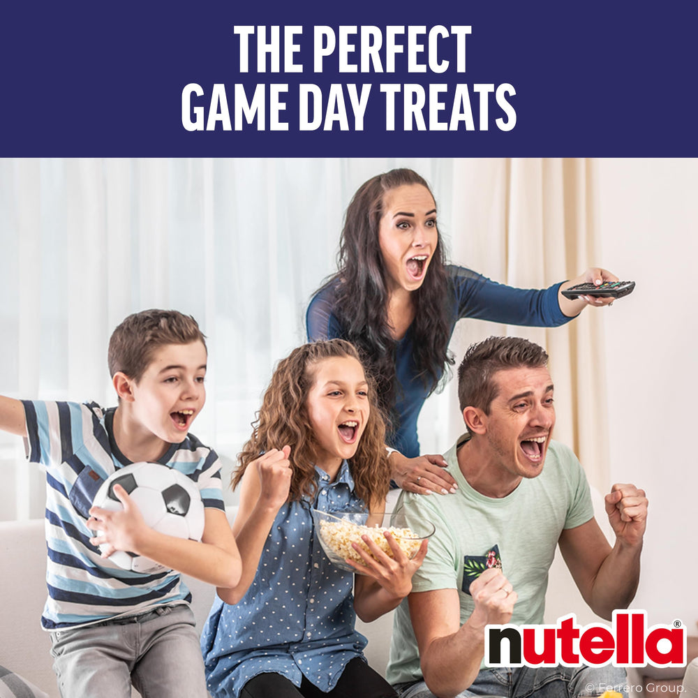 Nutella unidad abierta mostrando compartimentos listos para mojar