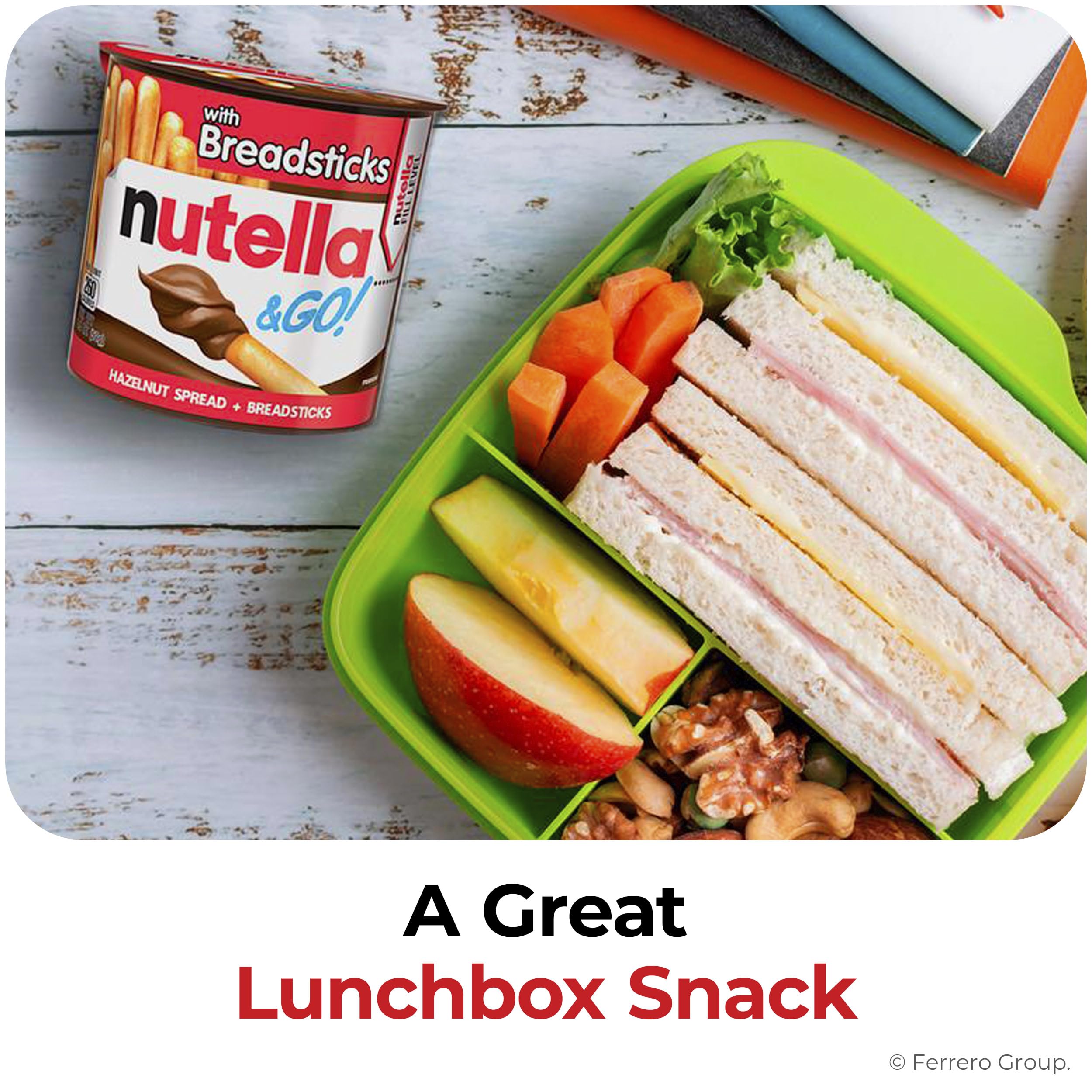 Snack Nutella & Go dentro de mochila ideal para meriendas fuera de casa