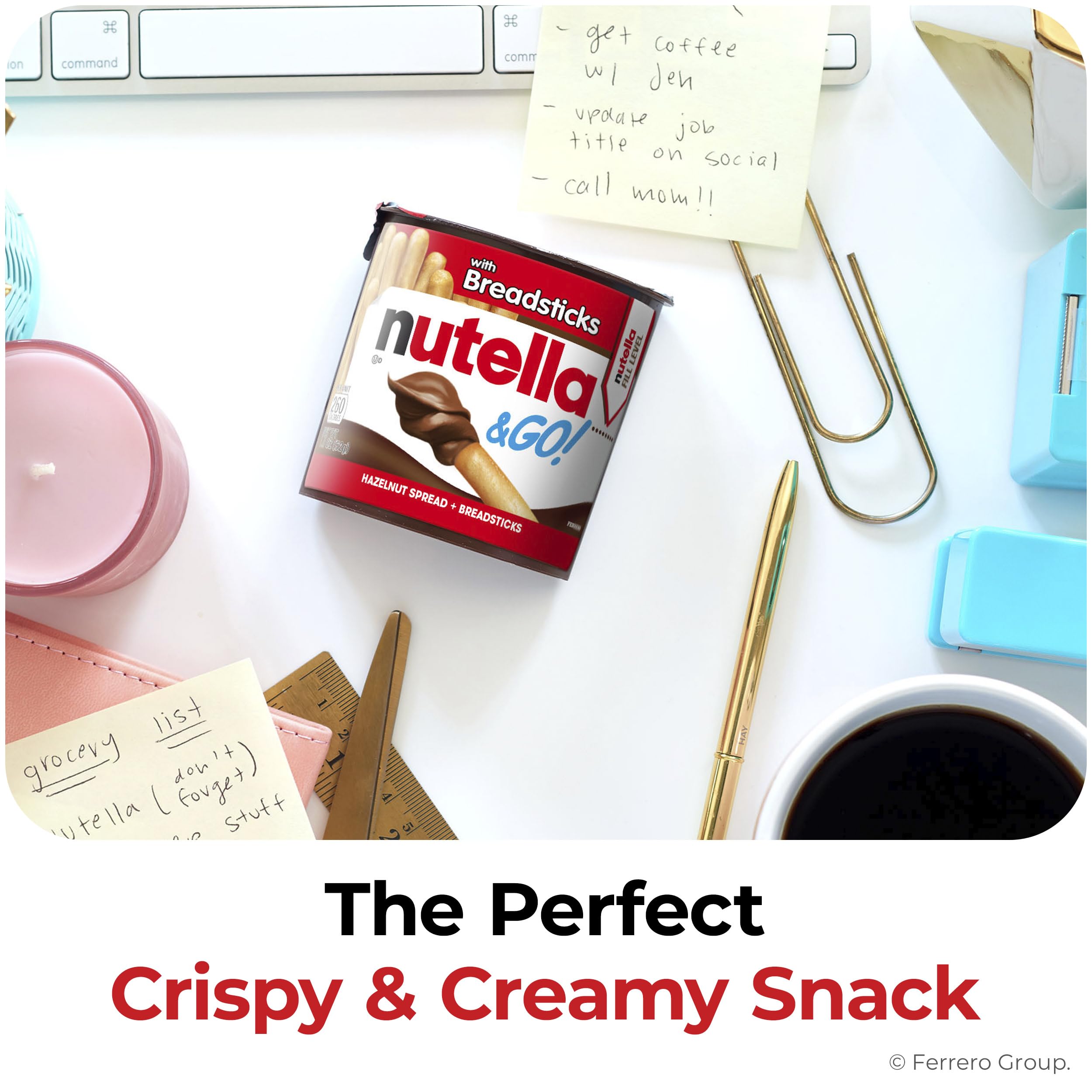 Nutella & Go en lonchera para escuela ofreciendo merienda lista