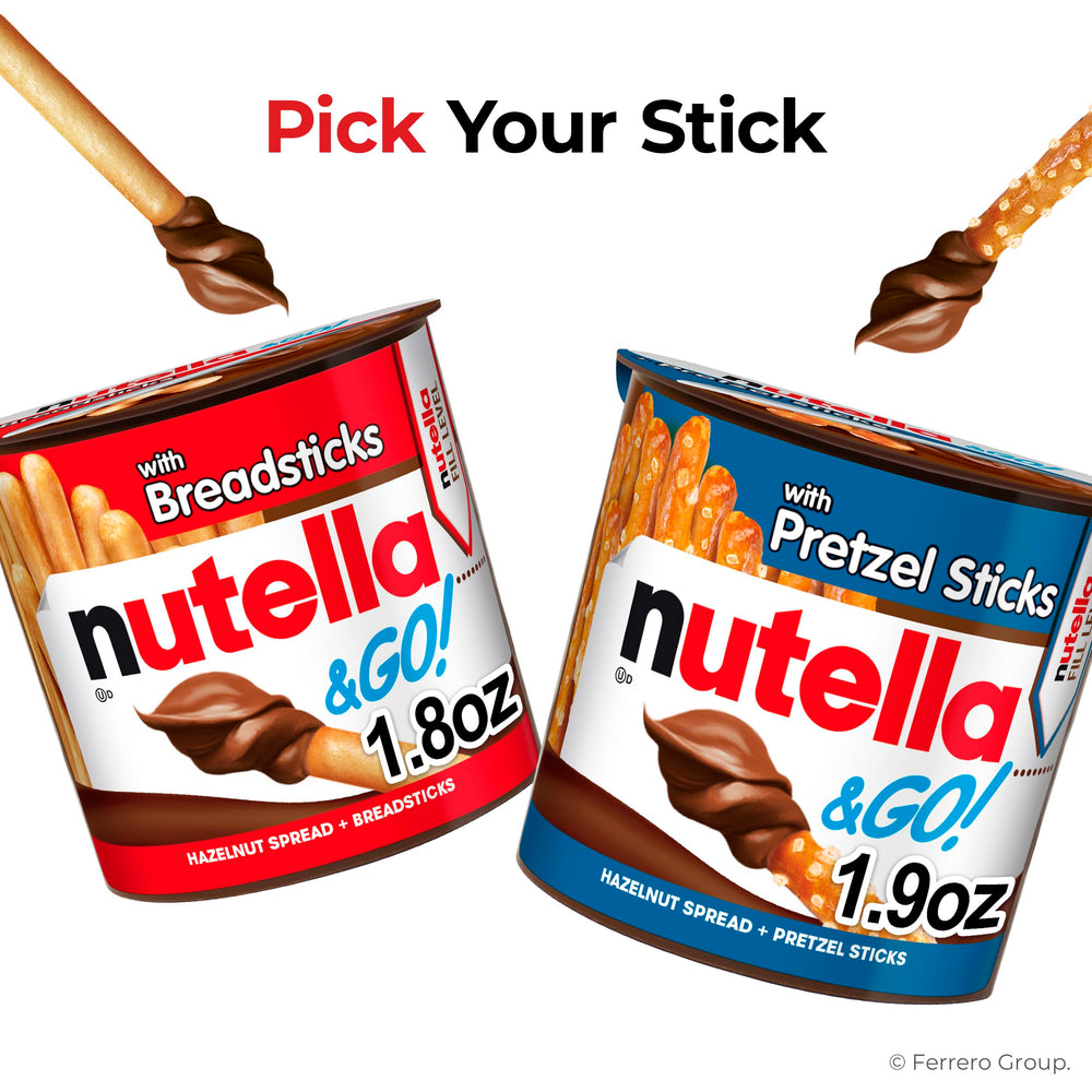 Nutella & Go en viaje dentro del automóvil como snack sin ensuciar
