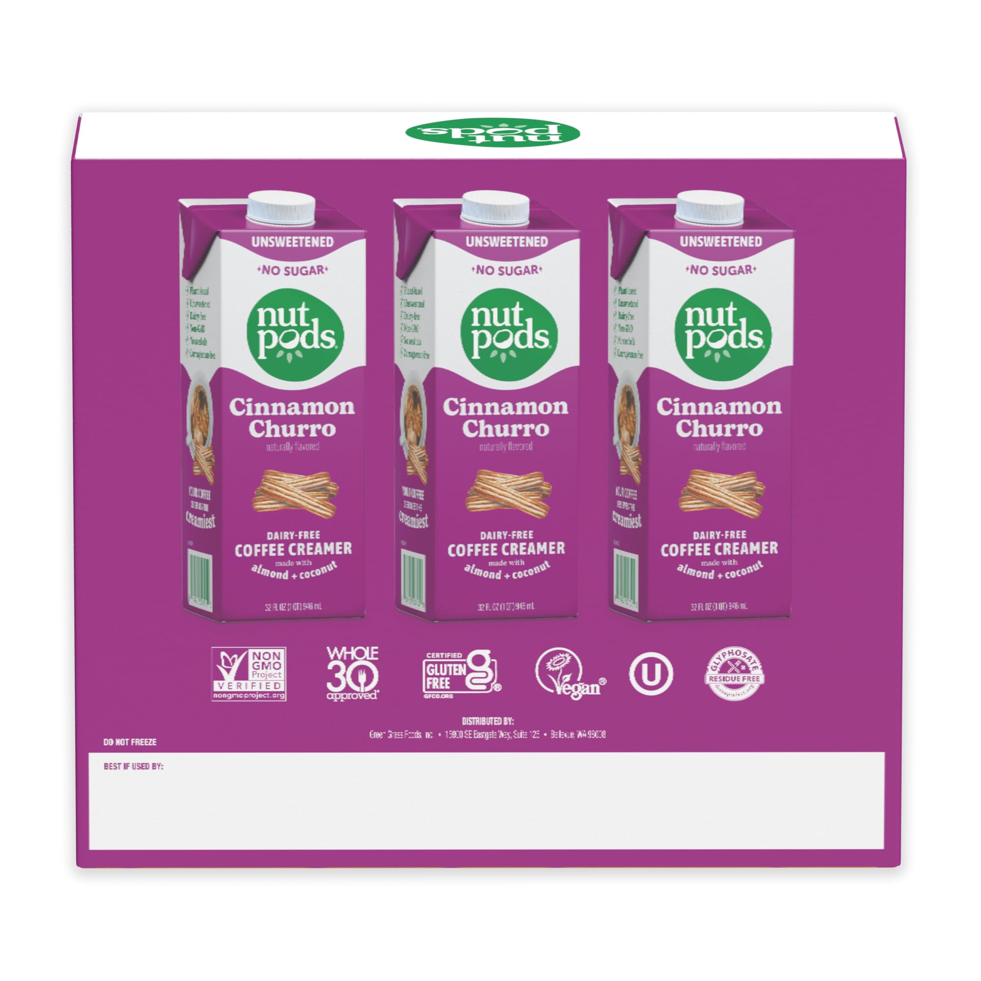 nutpods comparación de tamaño 32oz en mano para referencia de porciones