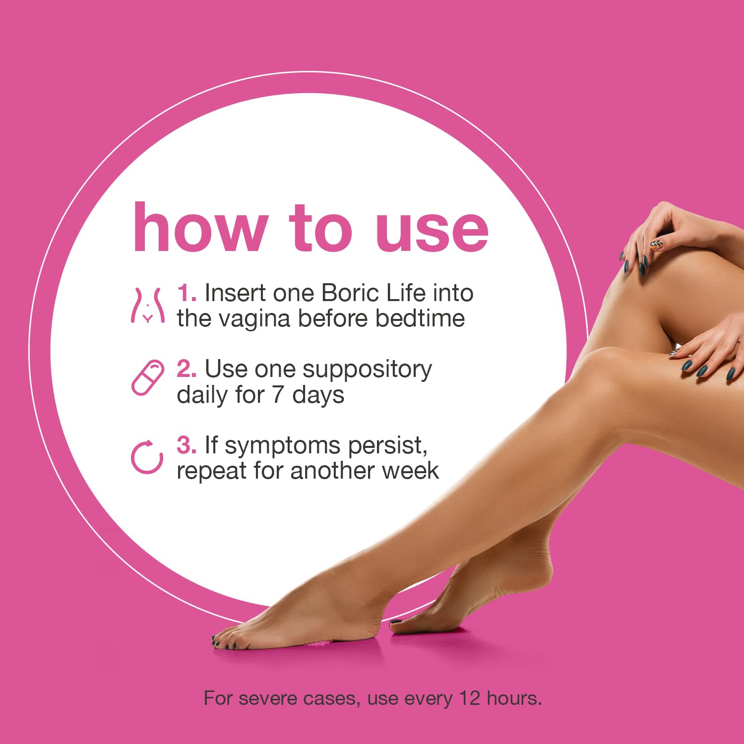 NutraBlast suppository dissolving demonstration indicating nocturnal convenience