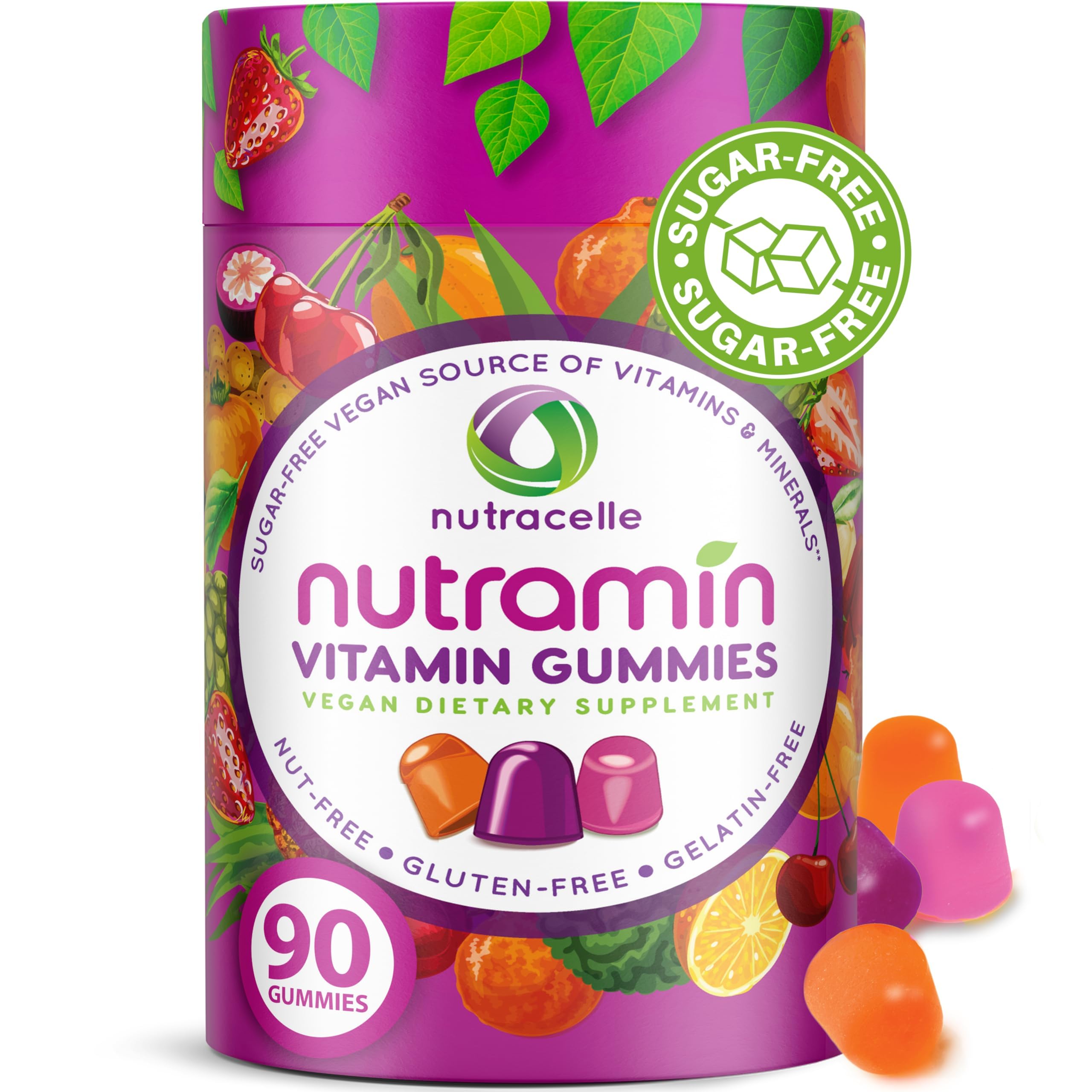 Nutracelle frasco delantero de Nutramin mostrando el envase y beneficios