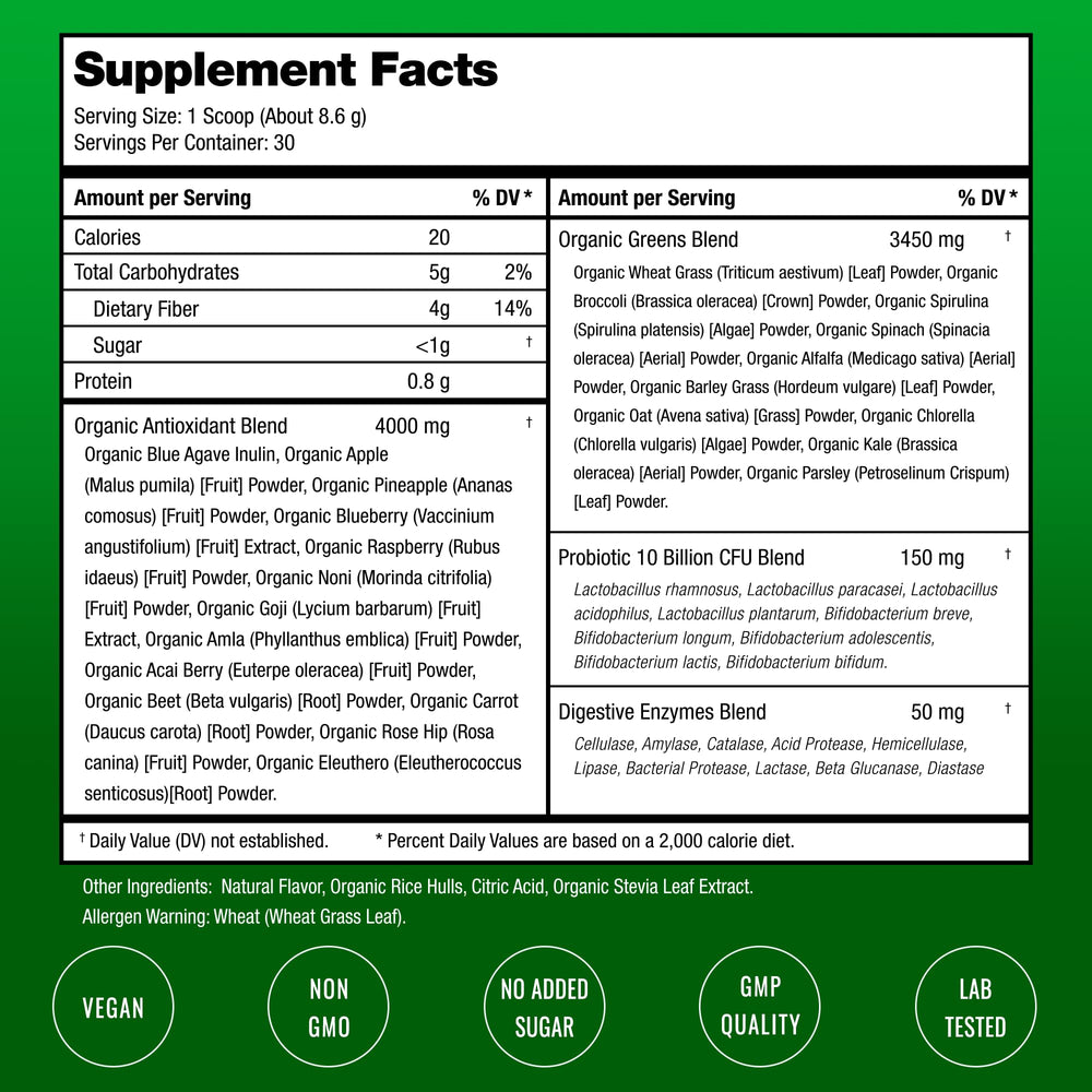 NutraChamps envase junto a cuchara para comparar tamaño por porción