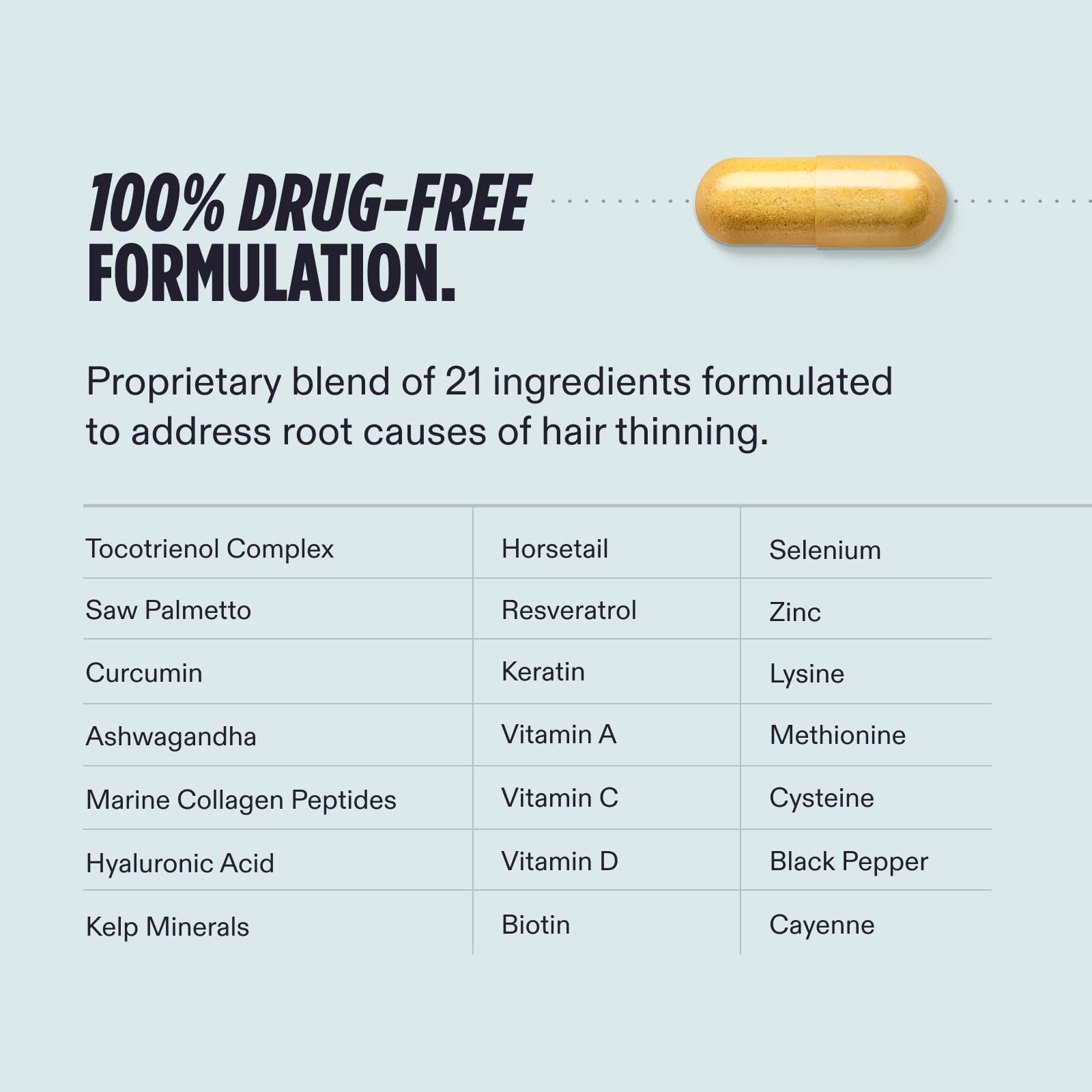 Nutrafol Men frasco lateral con información de uso y cantidad para referencia