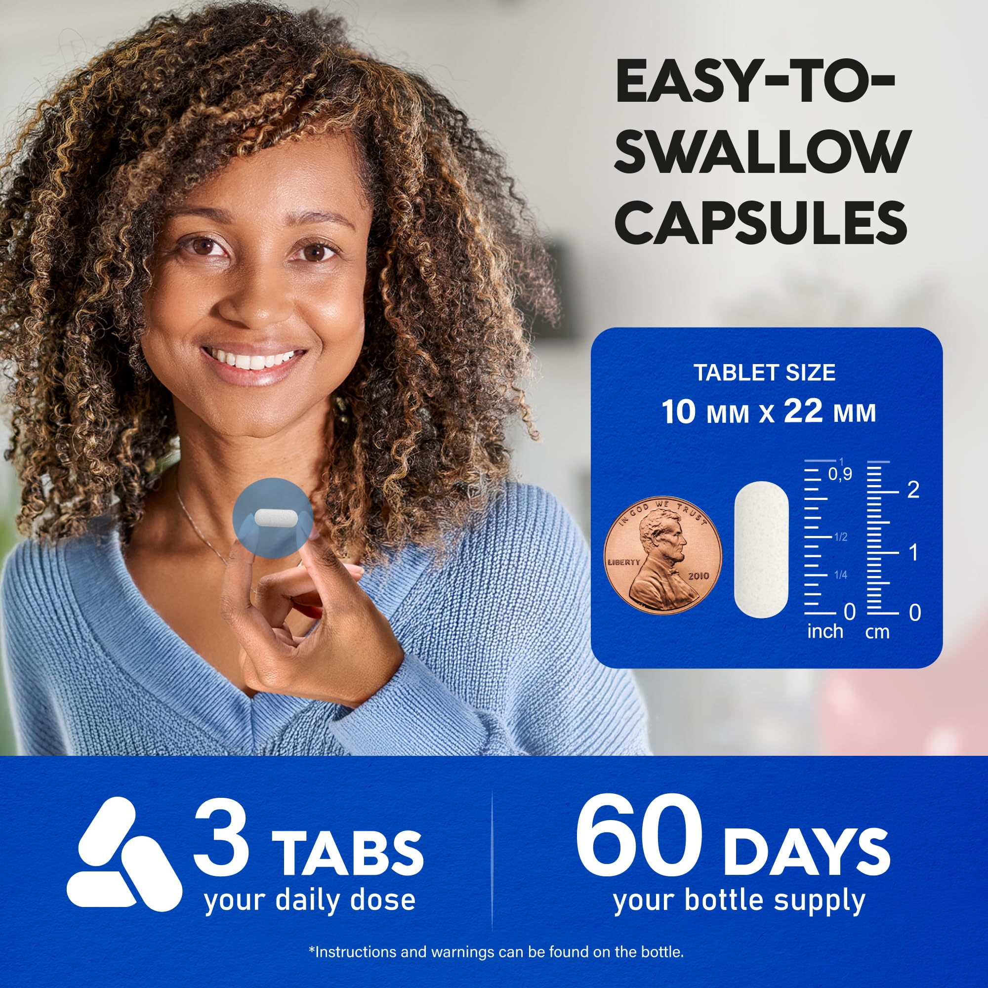 NUTRAHARMONY frasco abierto con 180 tabletas cantidad por envase