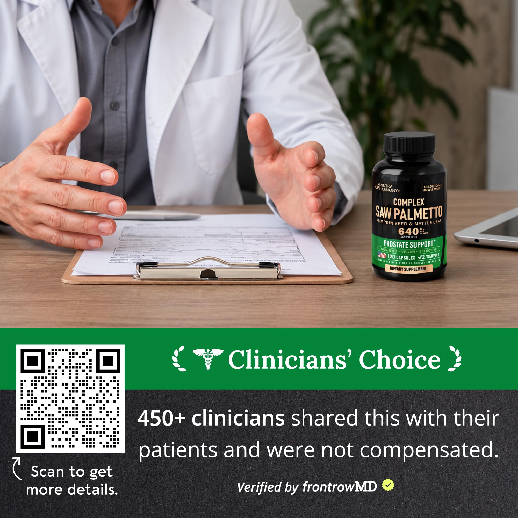 NUTRAHARMONY cápsula en mano para comparar tamaño y dosificación