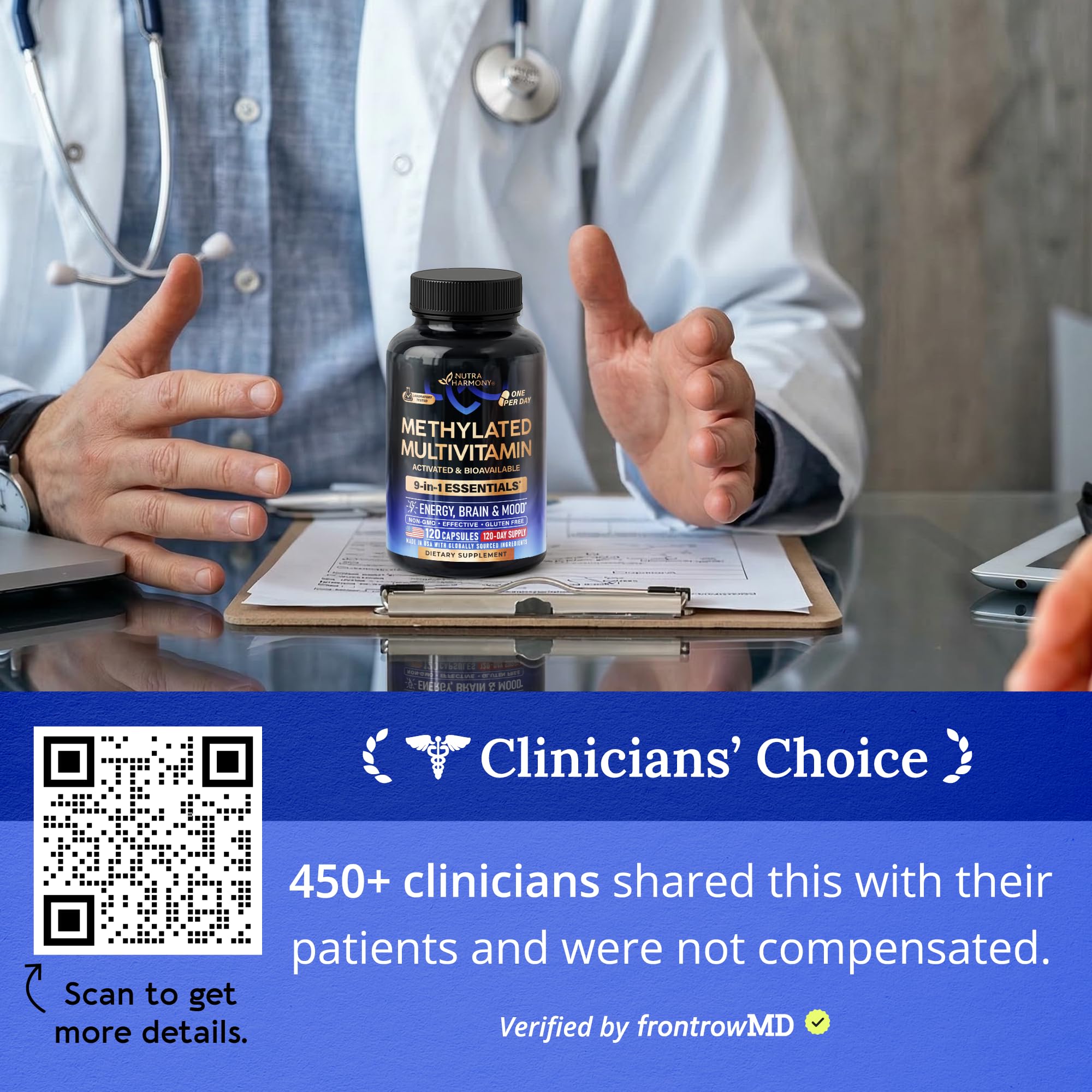 NUTRAHARMONY cápsulas en mano para comparar tamaño y dosificación diaria