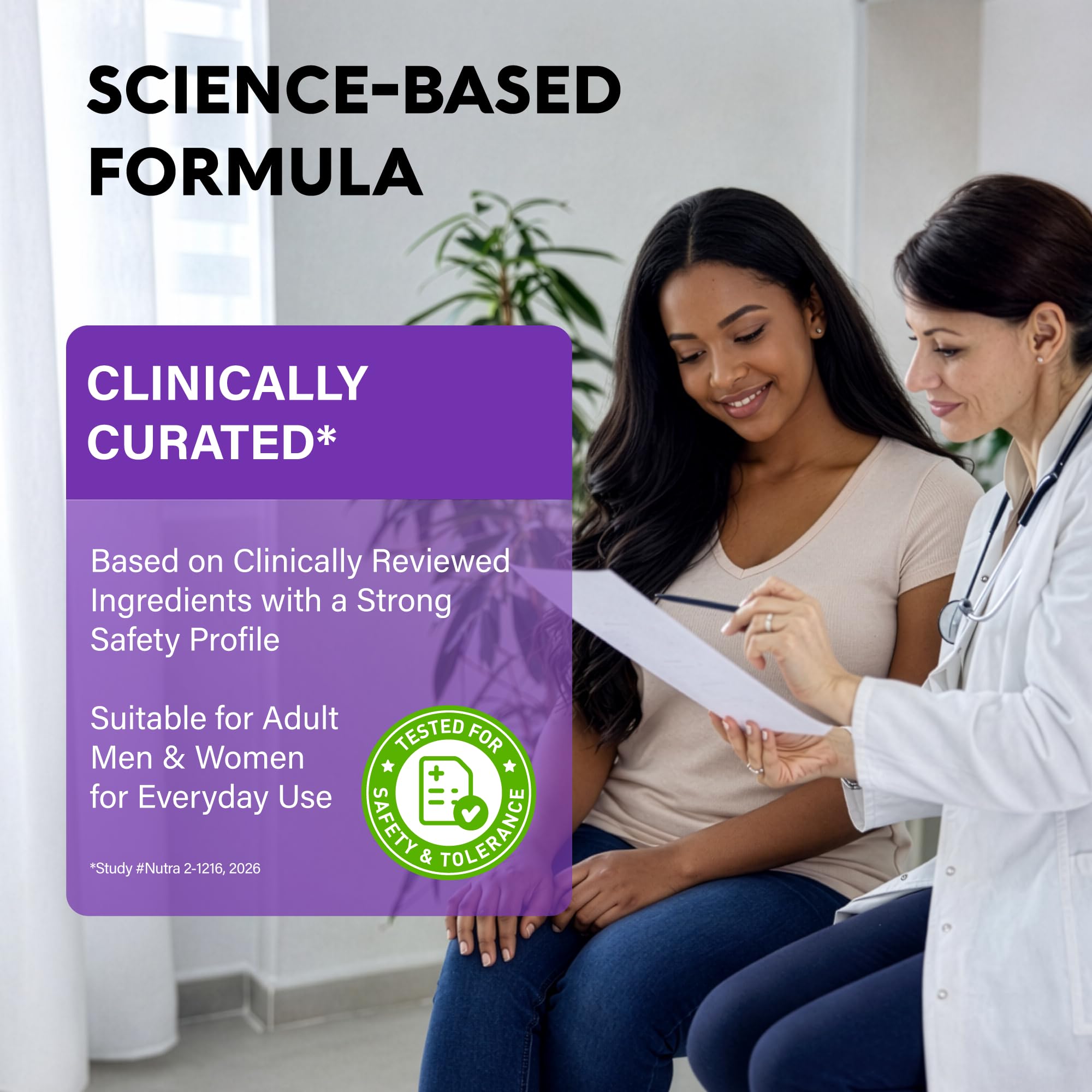 NUTRAHARMONY cápsulas en la mano mostrando tamaño y escala