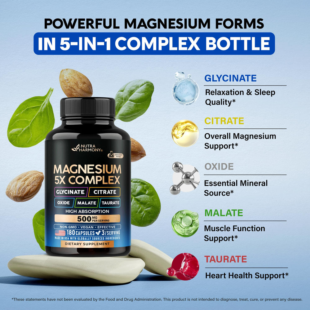 NUTRAHARMONY etiqueta nutricional con información clara de magnesio