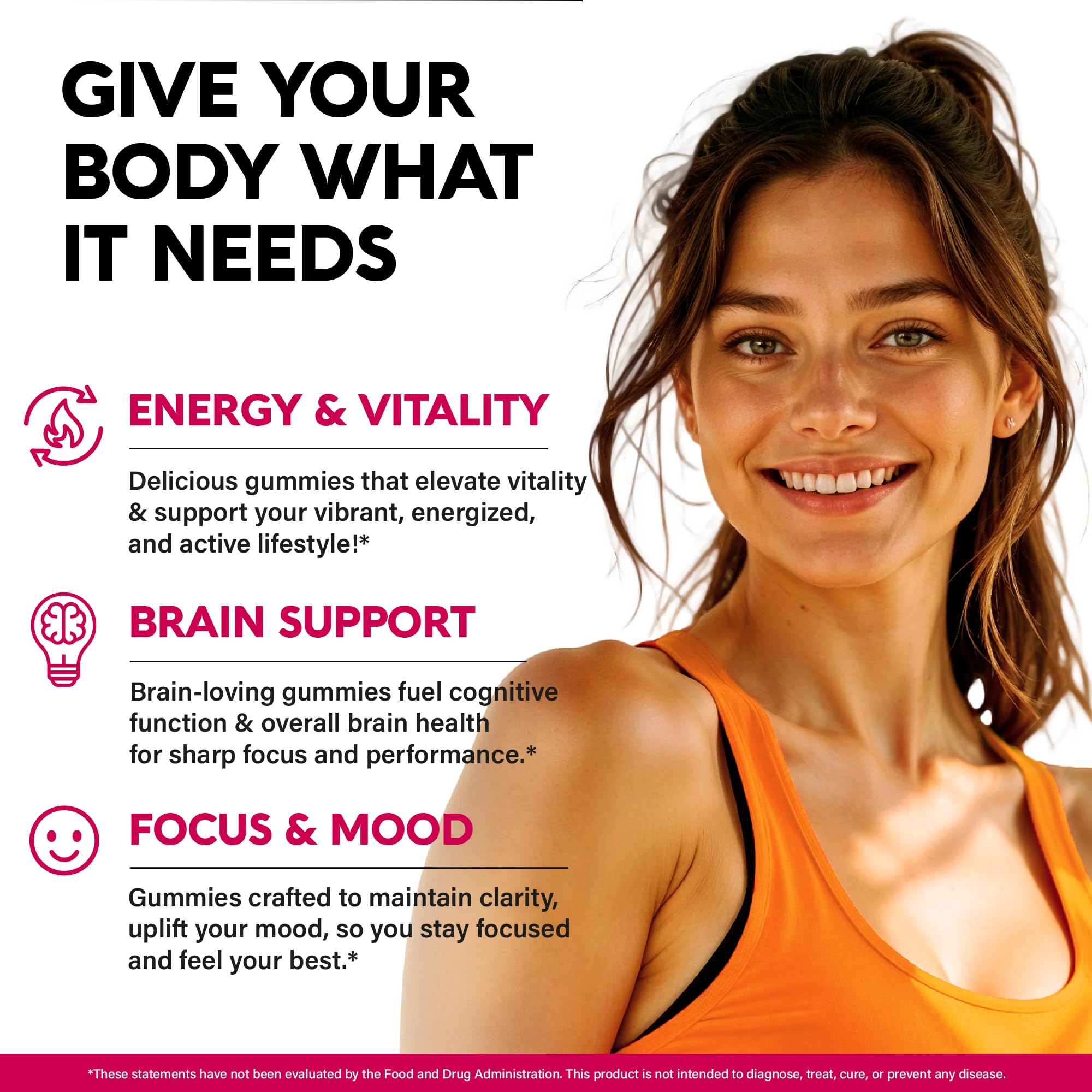 NUTRAHARMONY primer plano de textura de gomita, apariencia masticable apetitosa