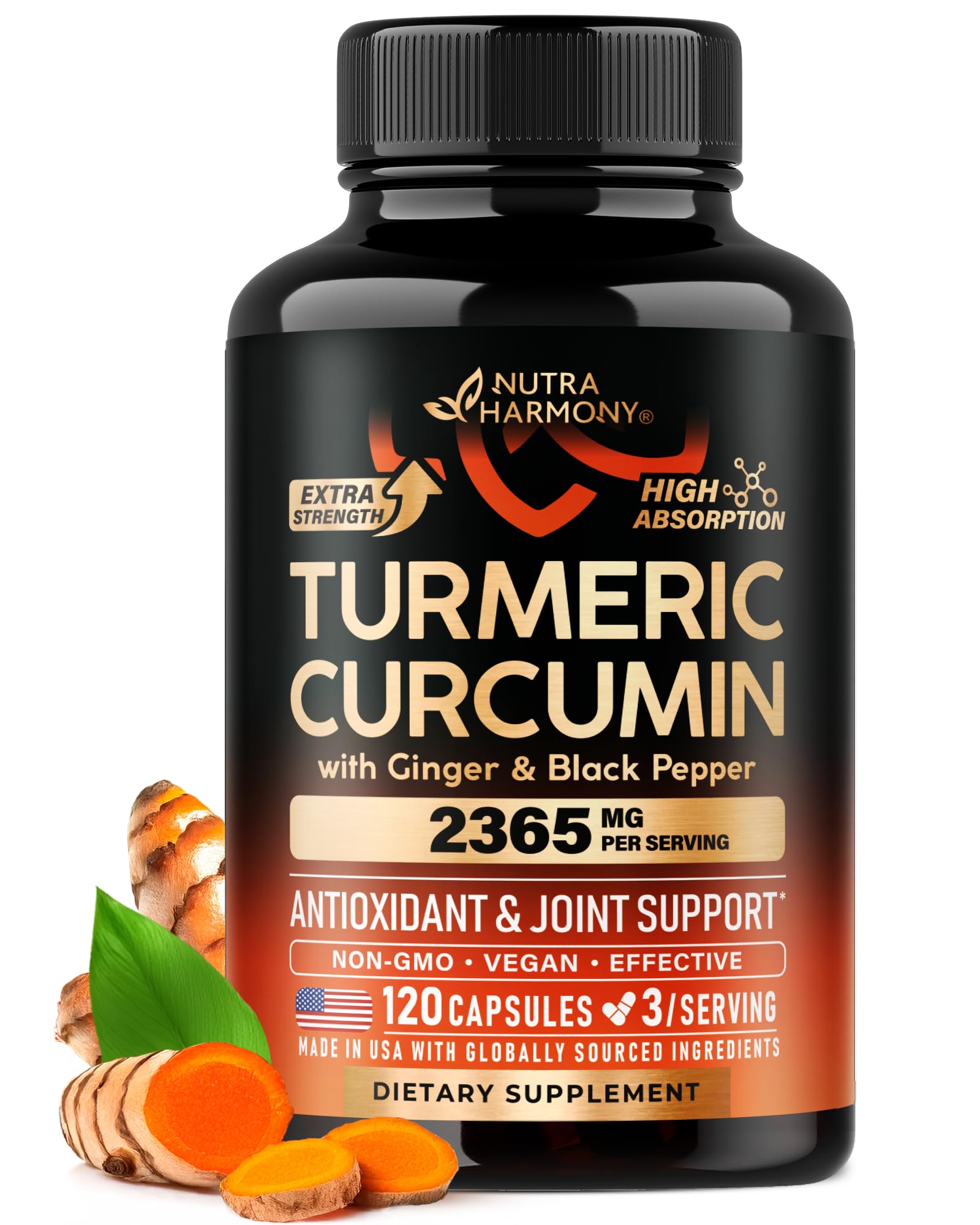 NUTRAHARMONY frasco delantero con etiqueta clara para identificar potencia