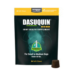 Nutramax Dasuquin MSM frente del empaque mostrando formato y beneficio