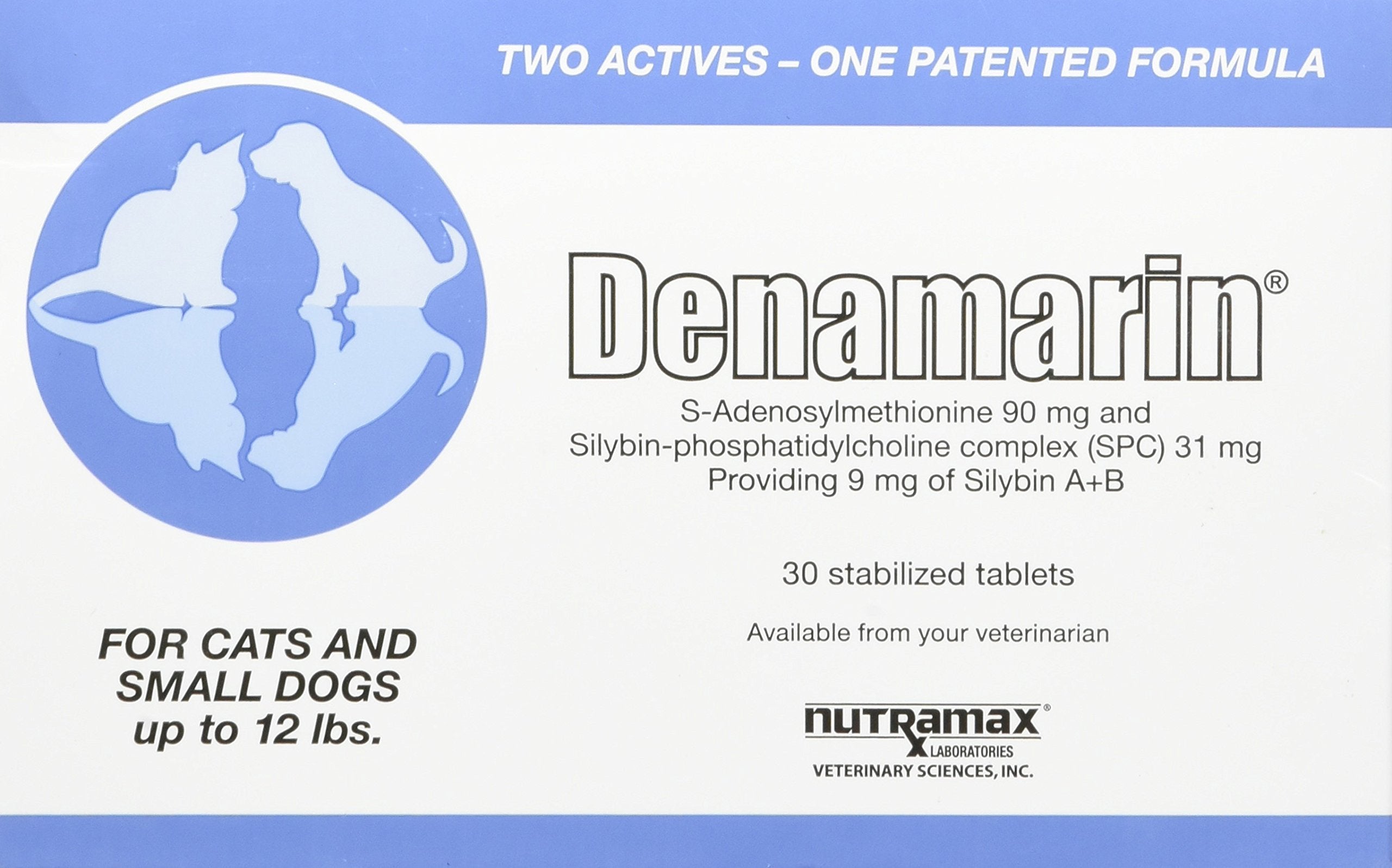 Nutramax Denamarin frasco delantero mostrando etiqueta clara y beneficios