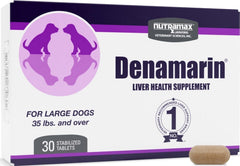 Nutramax Denamarin frasco frontal mostrando envase y beneficio de apoyo hepático