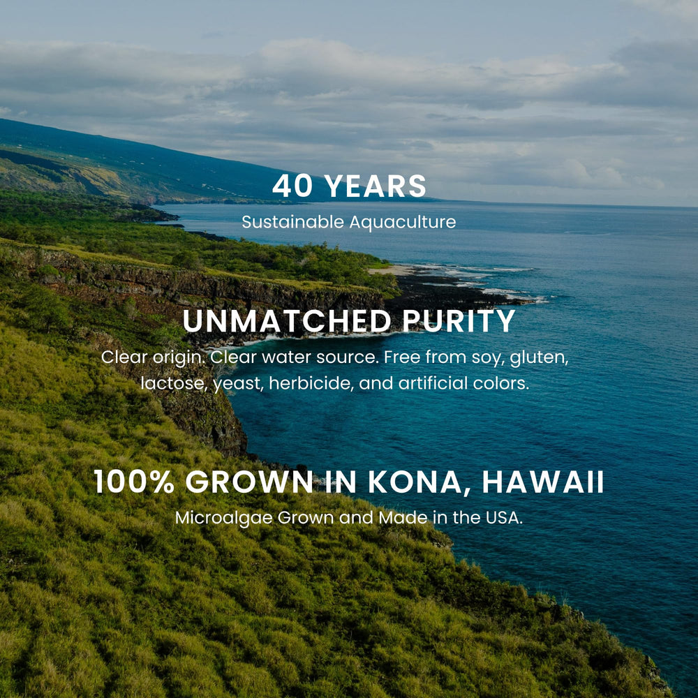 Nutrex Hawaii estanques de cultivo en Hawái que muestran origen sostenible