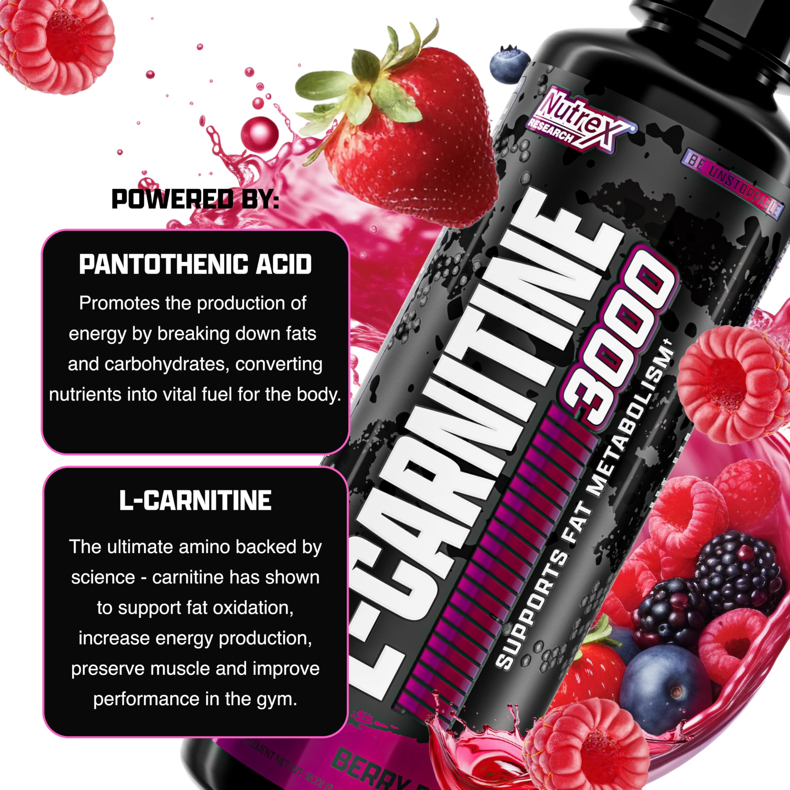 Nutrex Research etiqueta con lista de ingredientes clara y dosificación