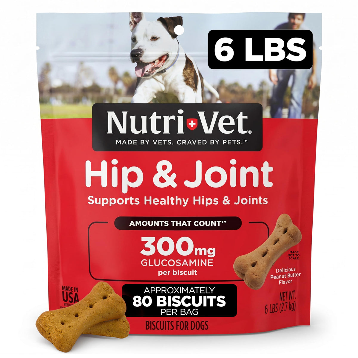 Nutri-Vet bag front view showing product name and weight, builds trust