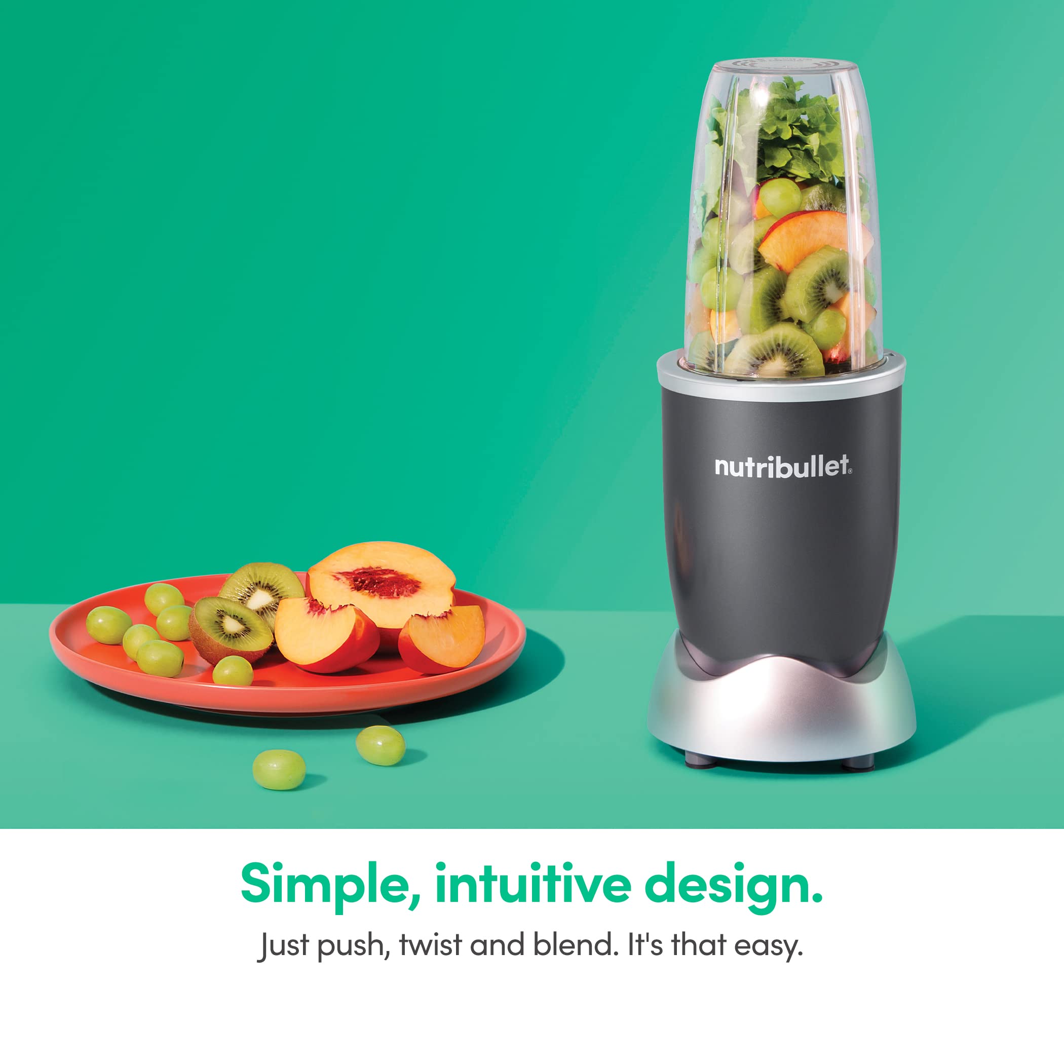 NutriBullet cuchilla extractoradora en primer plano, mezcla eficiente