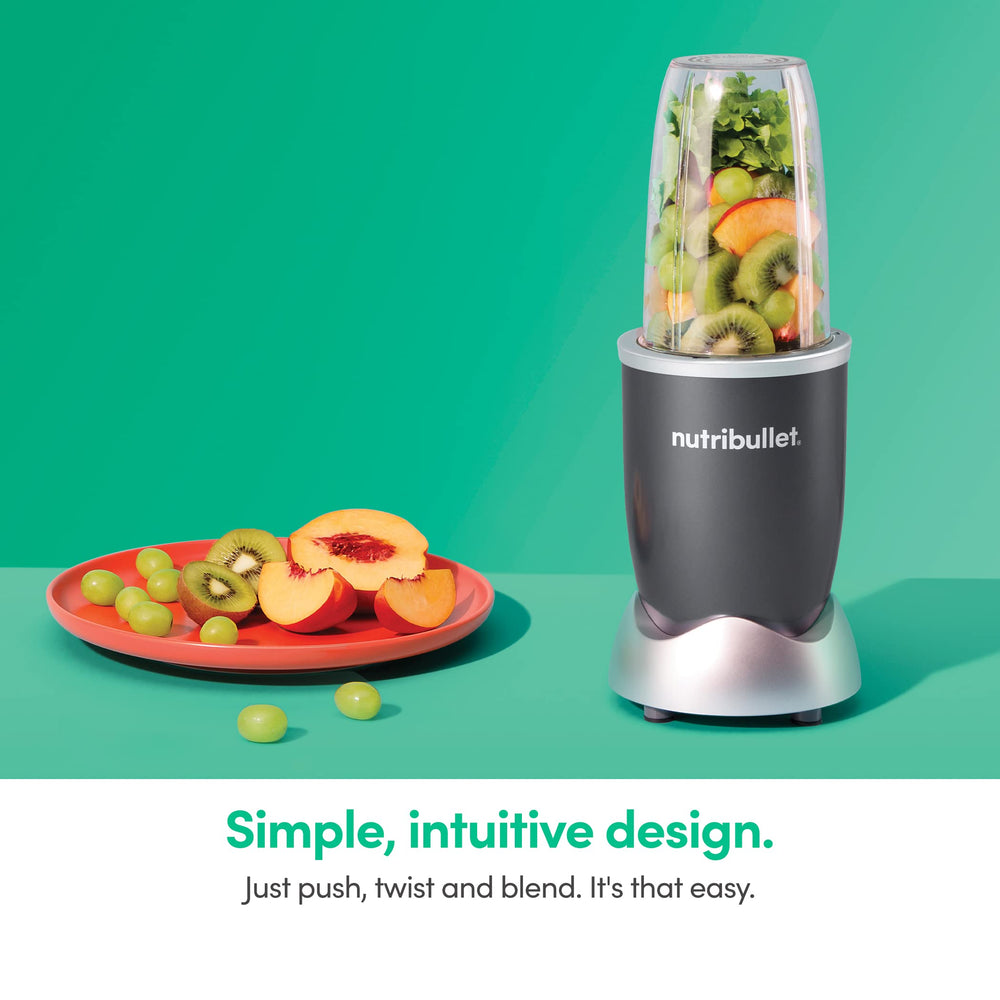 NutriBullet cuchilla extractoradora en primer plano, mezcla eficiente