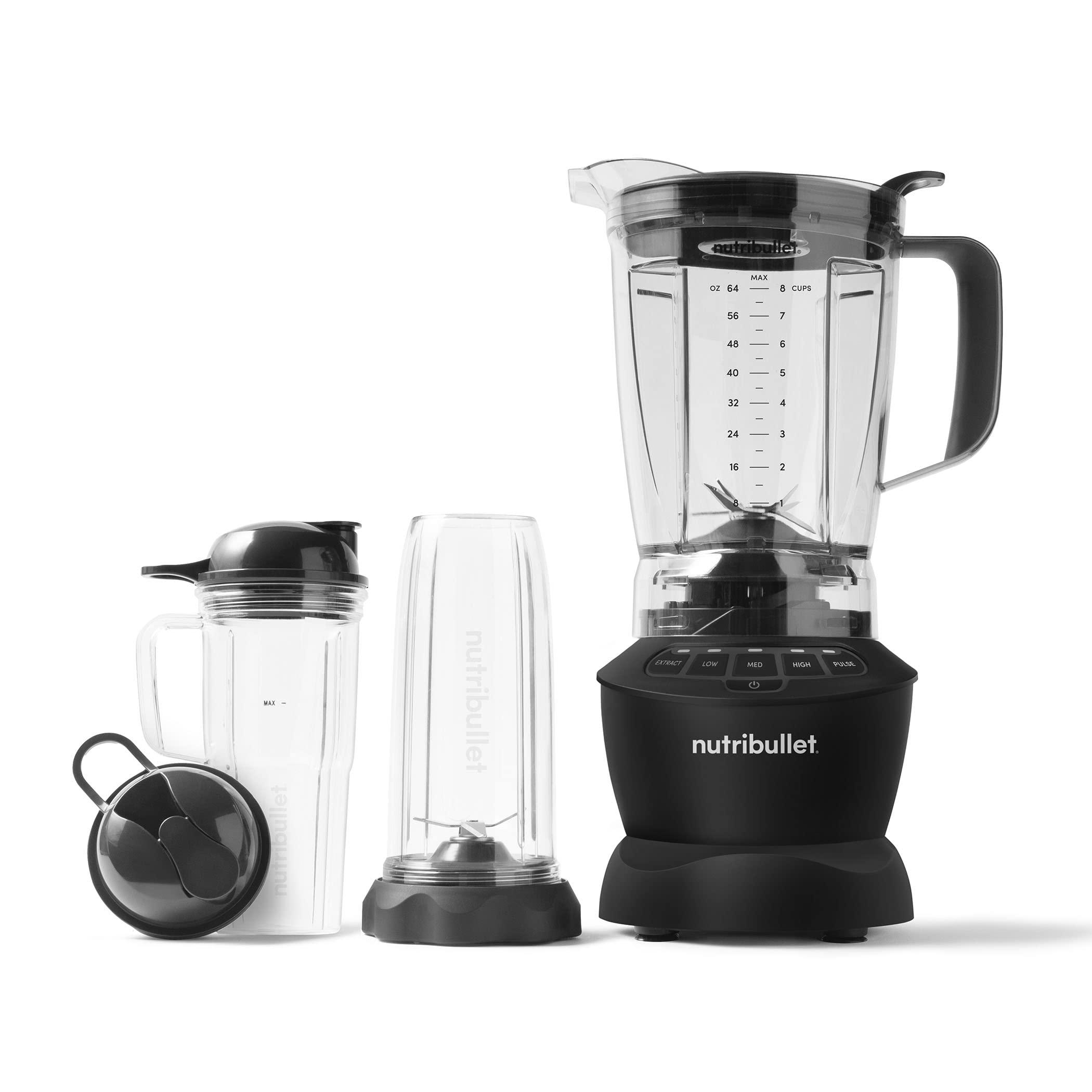 nutribullet detalle de la jarra 64oz resistente sin BPA para preparaciones grandes