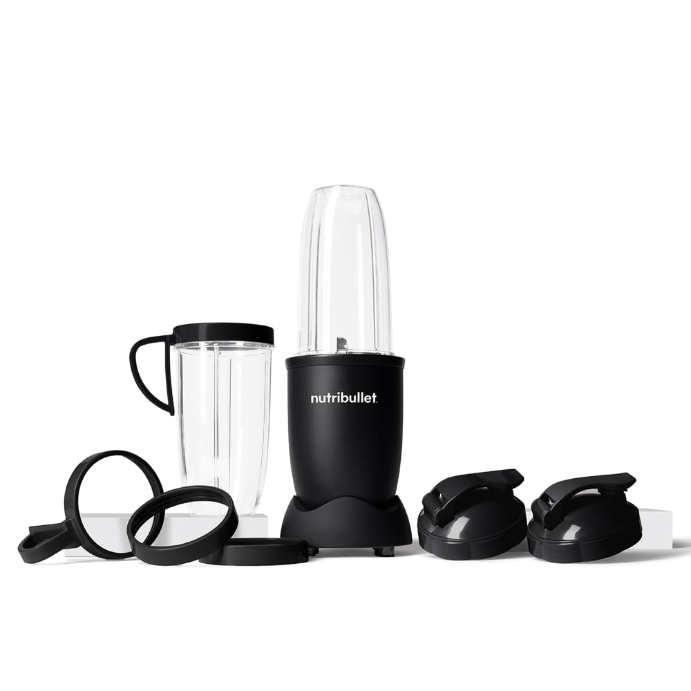 NutriBullet Pro 900 vista frontal MatteBlack, potencia compacta y elegante