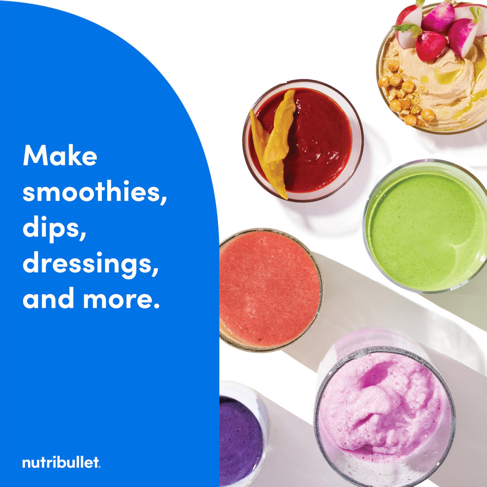 nutribullet Pro vasos y cuchillas desmontados para limpieza fácil