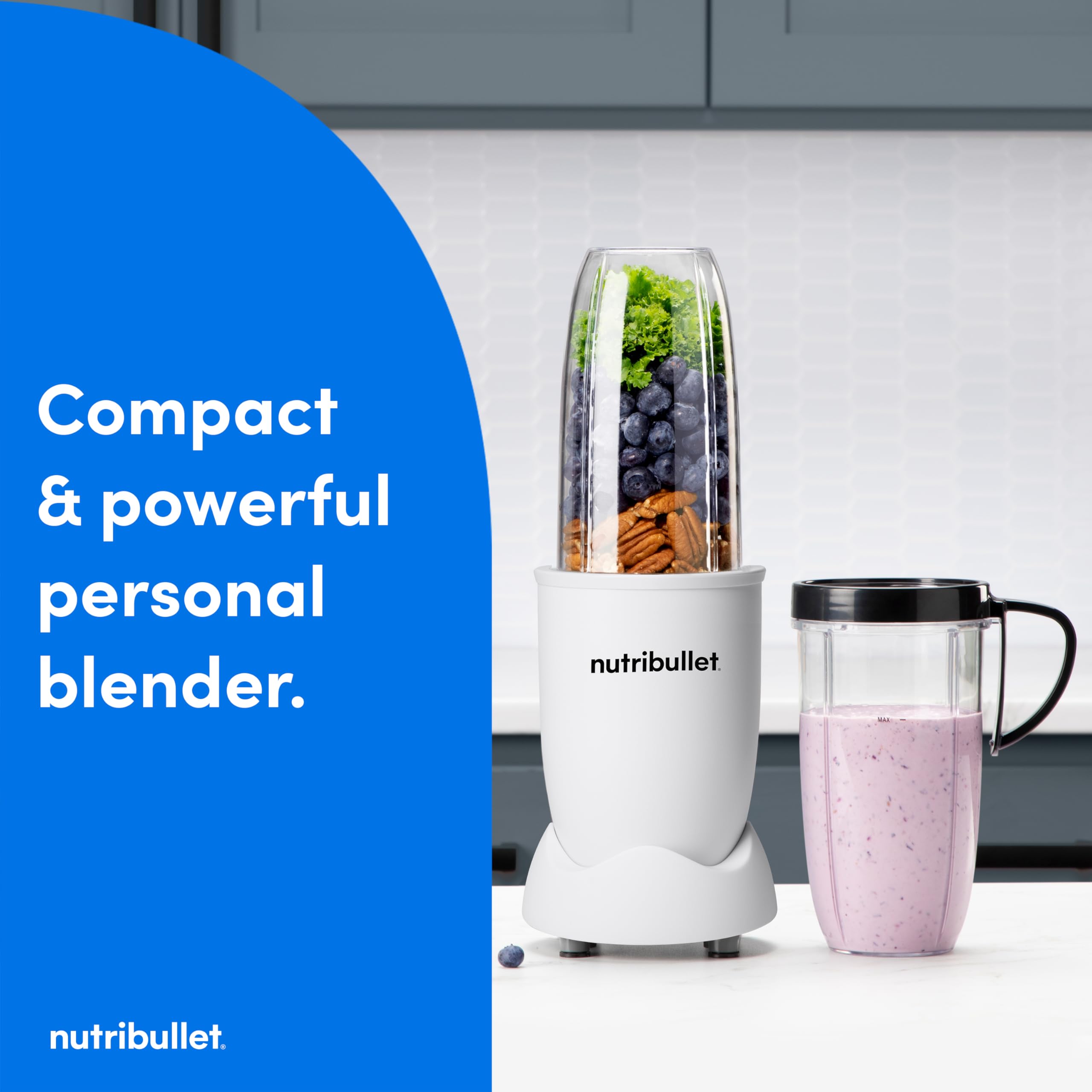 nutribullet Pro vasos 32oz y 24oz para porciones distintas y transporte