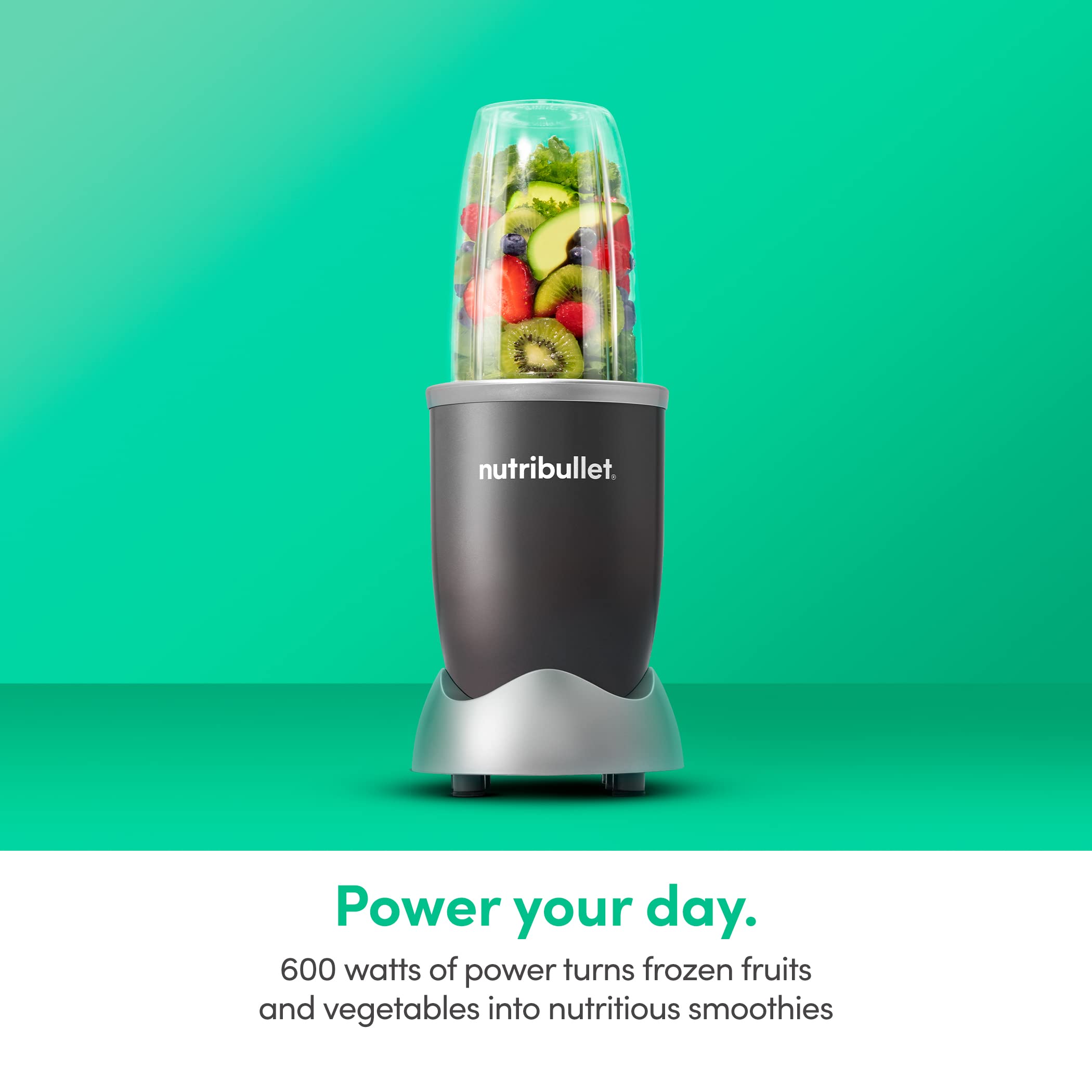 NutriBullet vaso 24 oz con frutas, preparación rápida y portátil
