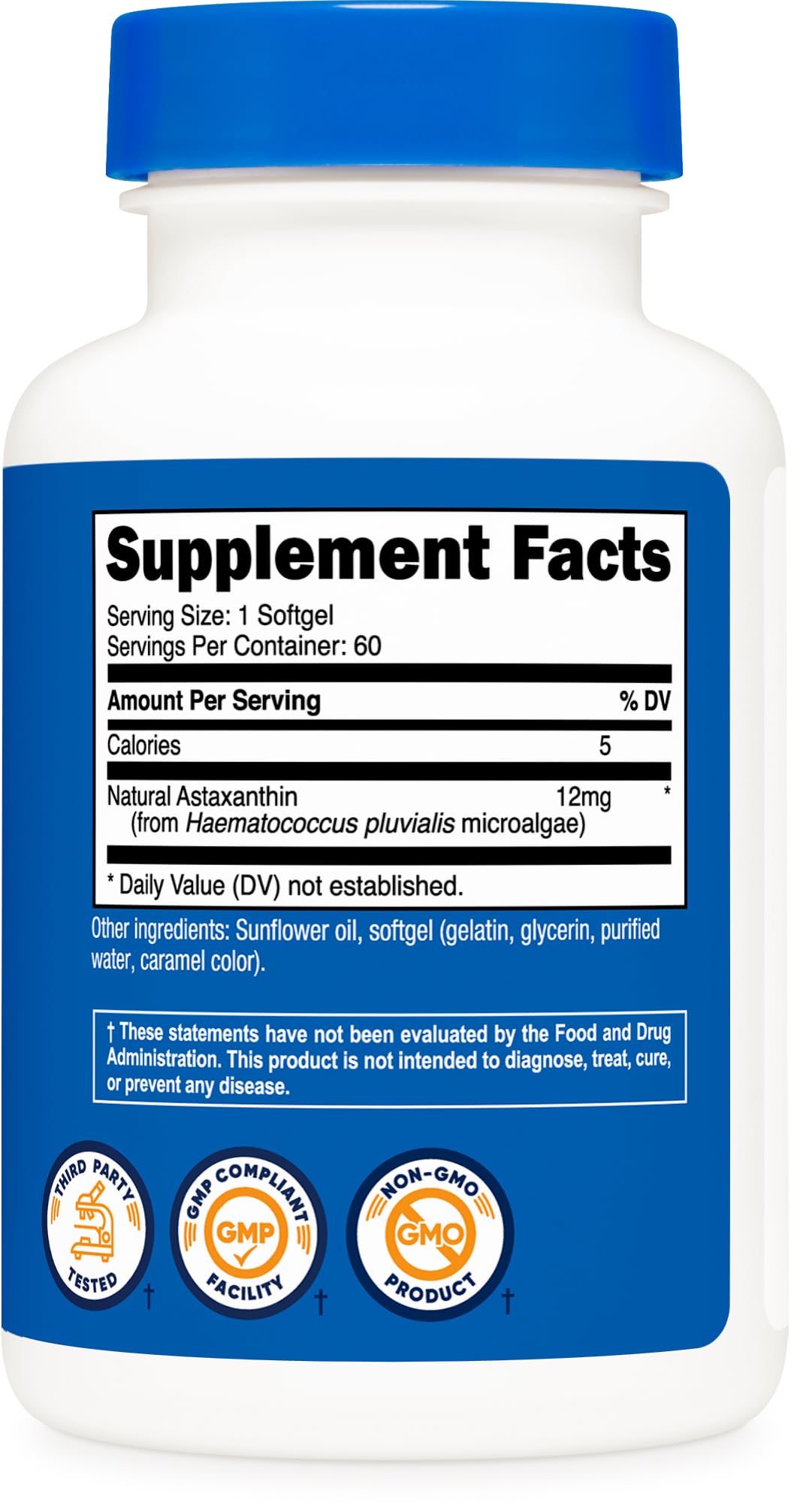 Nutricost etiqueta con información de ingredientes y pruebas de calidad visibles