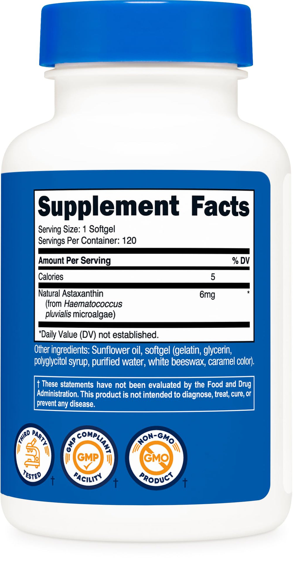 Nutricost etiqueta con ingredientes, dosis y certificaciones visibles