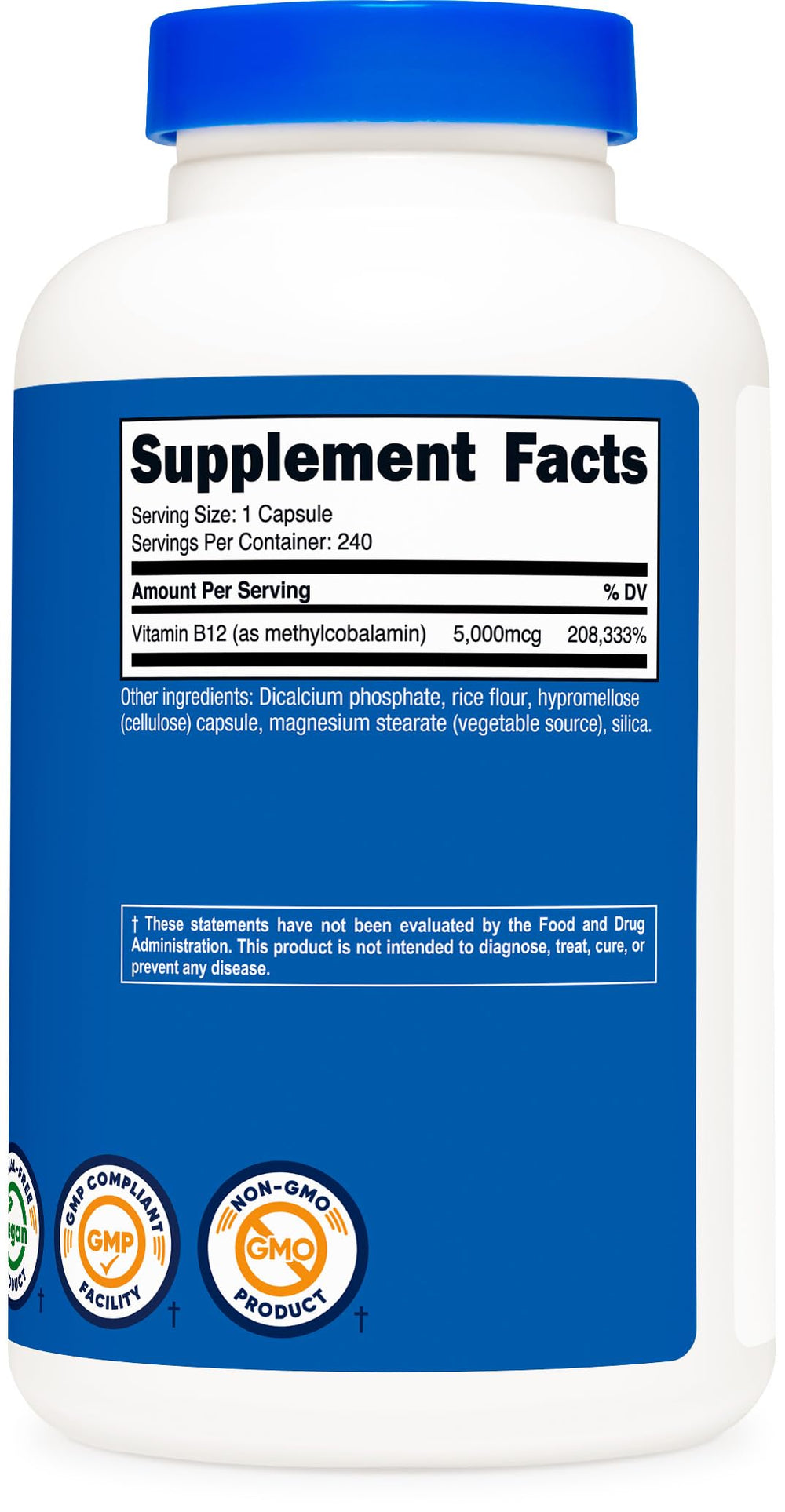 Nutricost etiqueta con información nutricional y pruebas de calidad