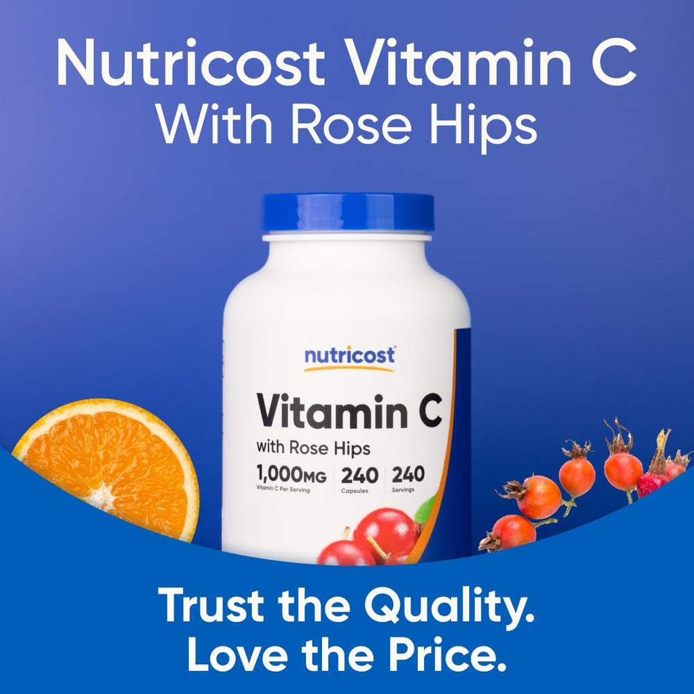 Nutricost cápsulas desplegadas sobre superficie para visualización cantidad