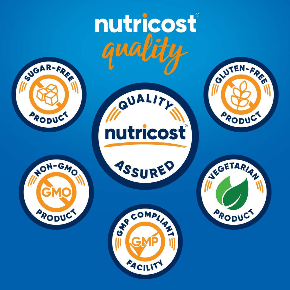 Nutricost cápsulas en mano para comparar tamaño y facilidad de deglución