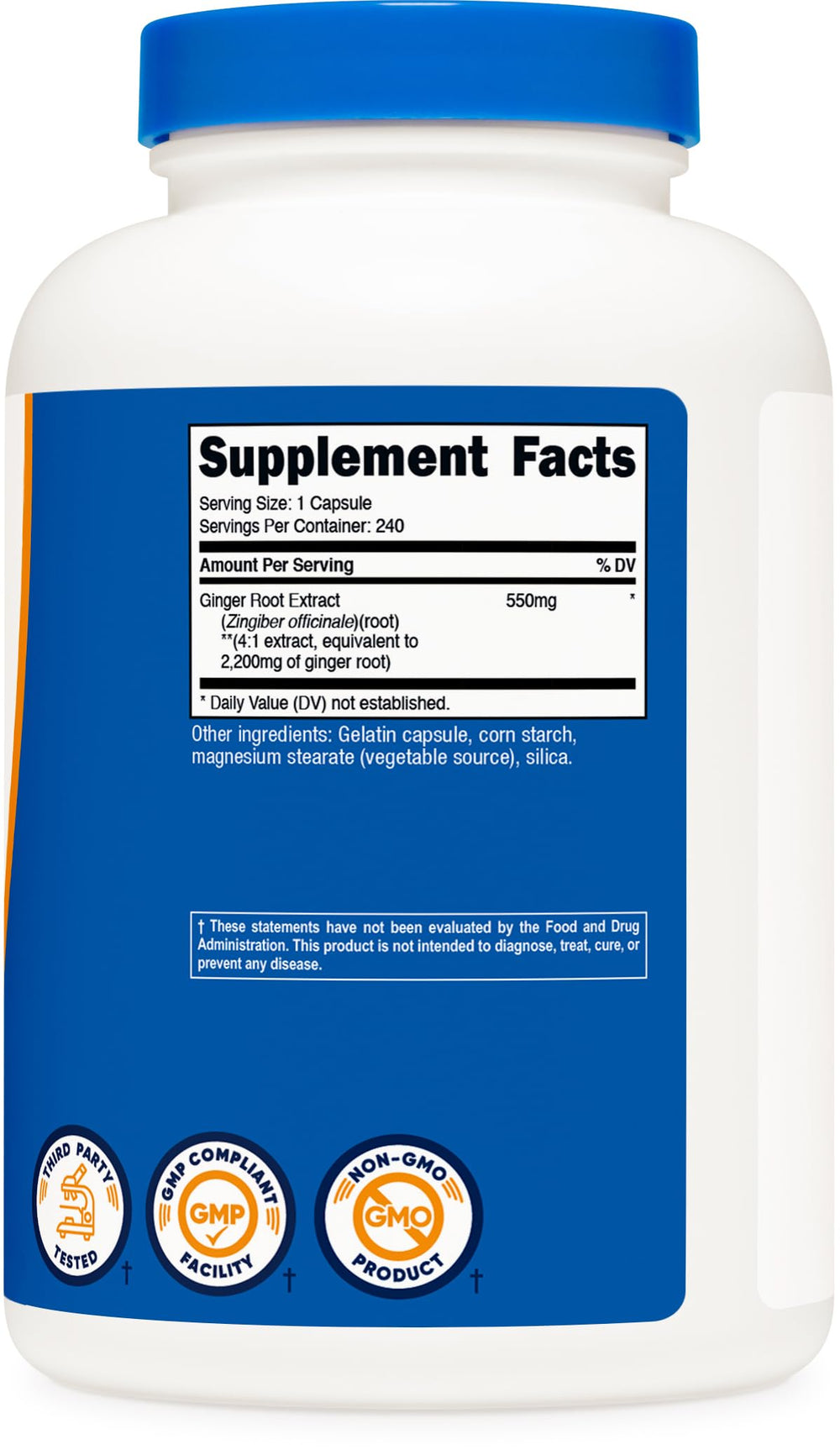Nutricost cápsulas esparcidas en superficie, almacenamiento práctico