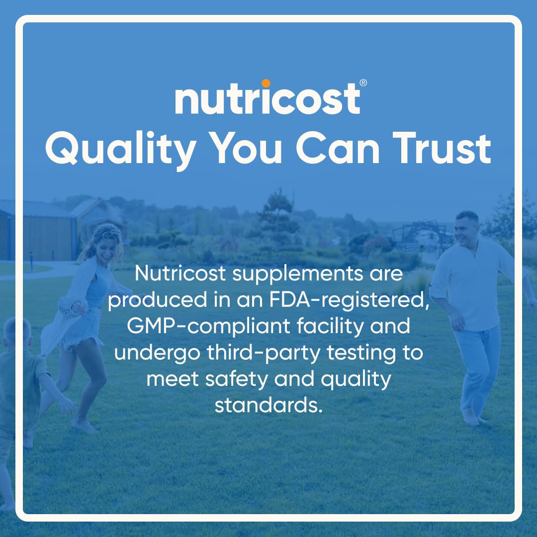 Nutricost sellos de certificación NSF/GMP en etiqueta, garantía de fabricación