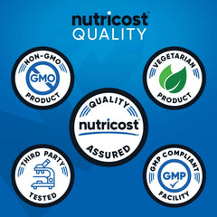 Nutricost stickpack junto a mano para comparar tamaño portable