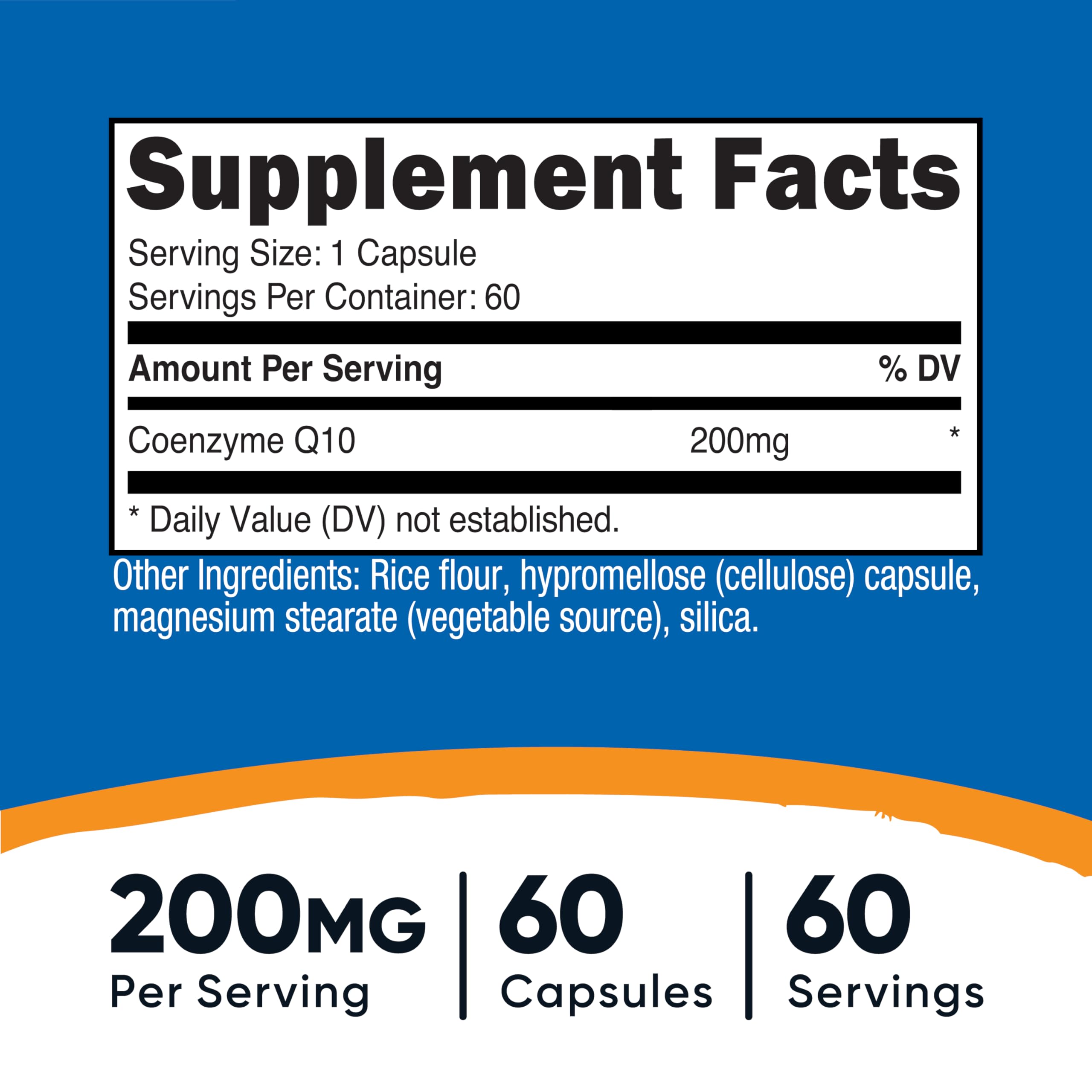 Nutricost detalle de cápsula vegetariana resaltando 200 mg por cápsula