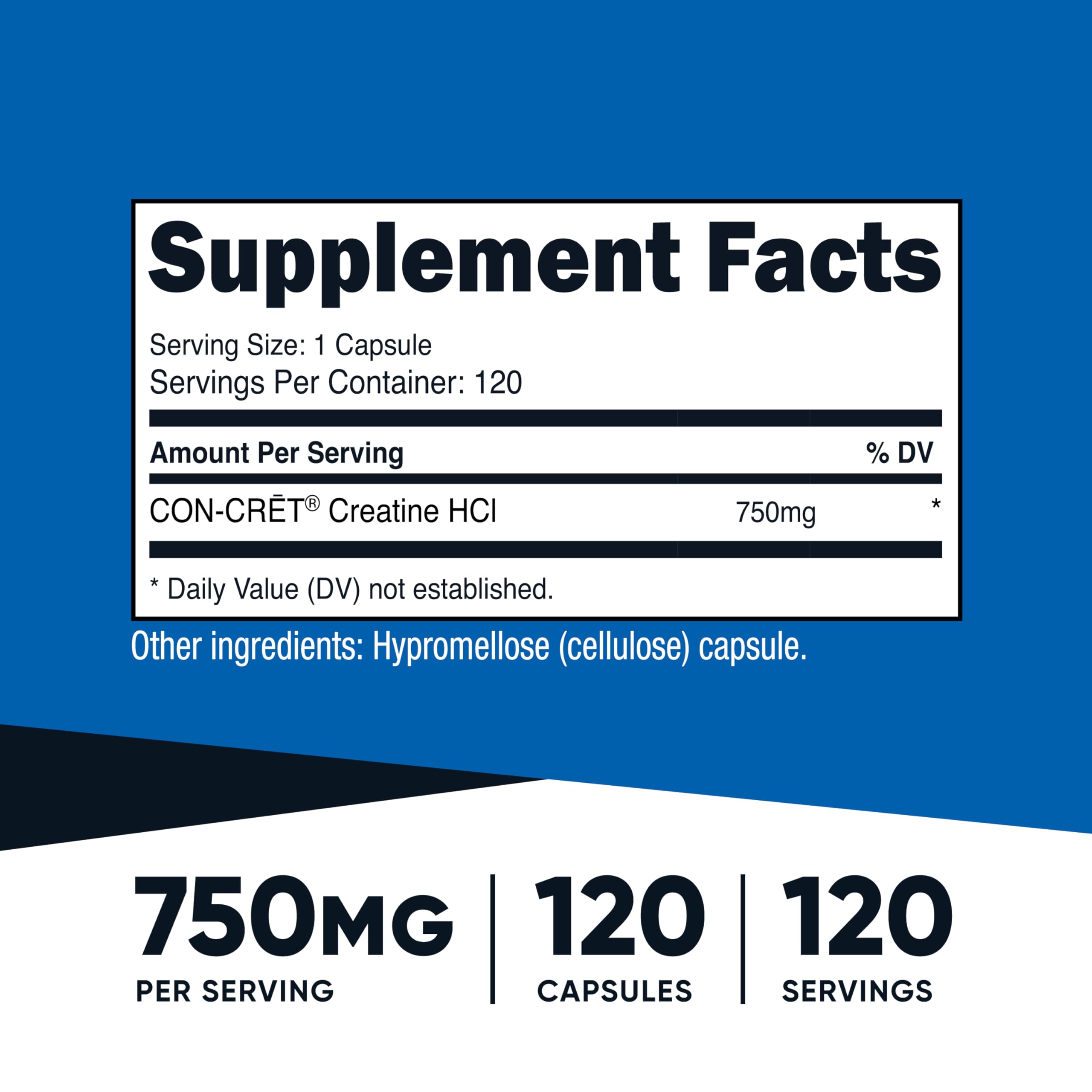 Nutricost primer plano de una cápsula para ver textura y tamaño