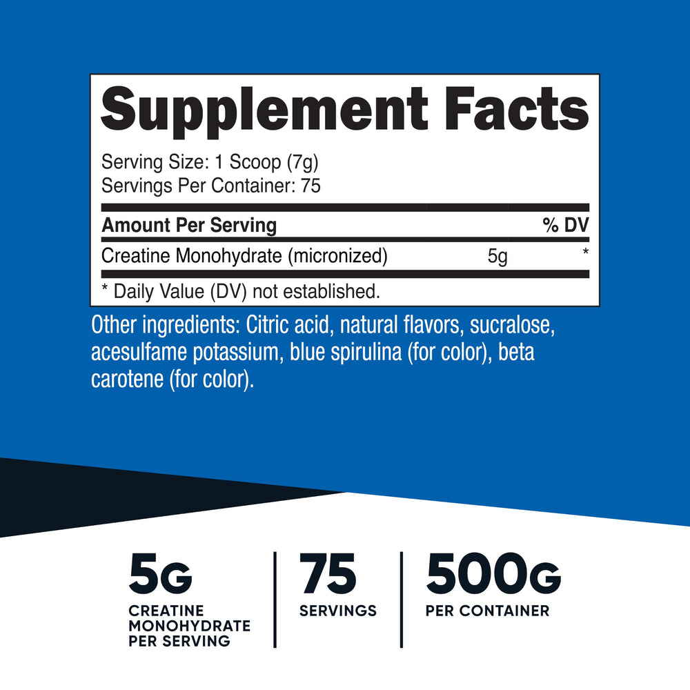 Nutricost close-up of micronized creatine texture for easy mixing