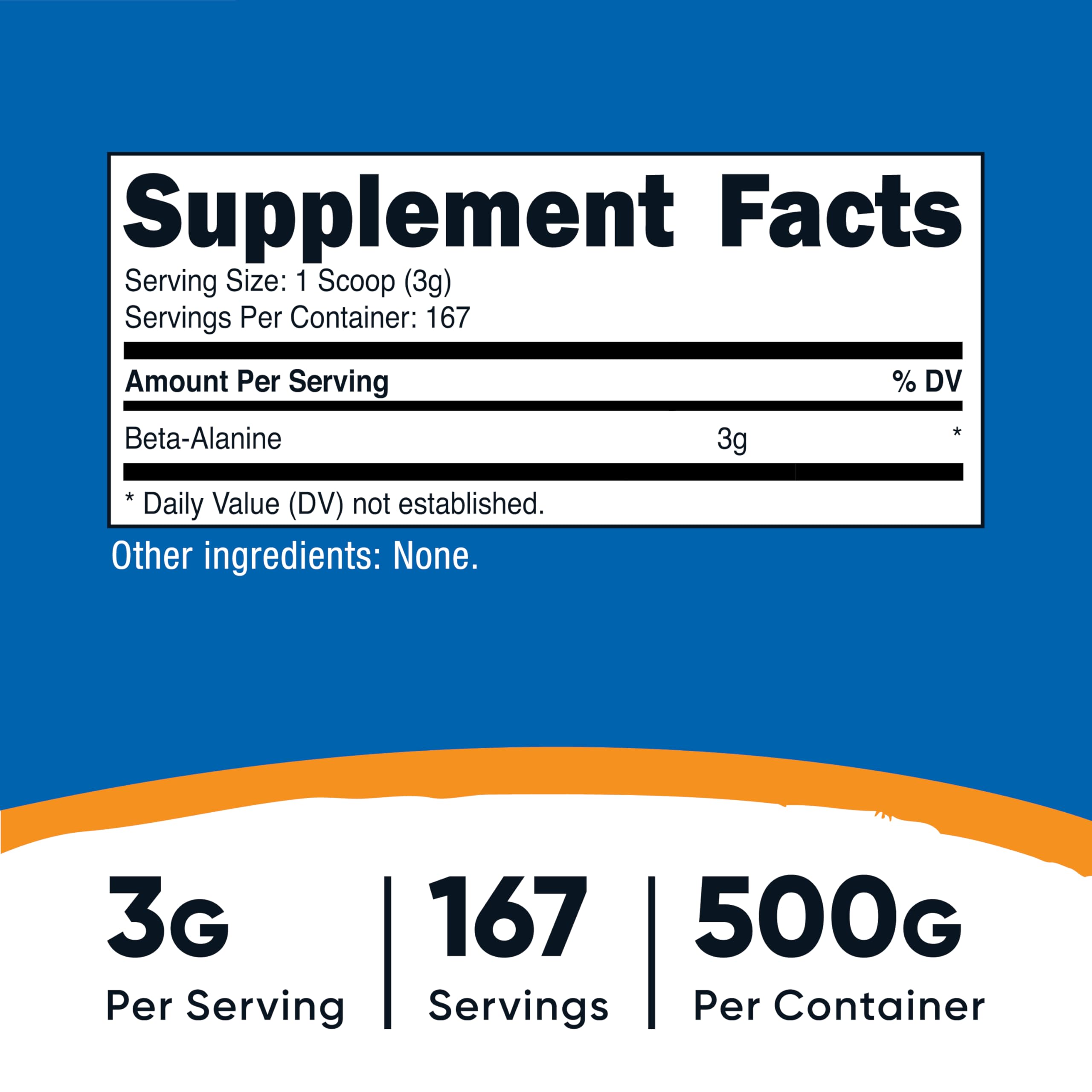 Nutricost cuchara incluida con 3 g por dosis para medición precisa