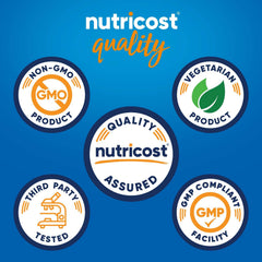 Nutricost cápsula en mano para comparar tamaño y dosificación práctica