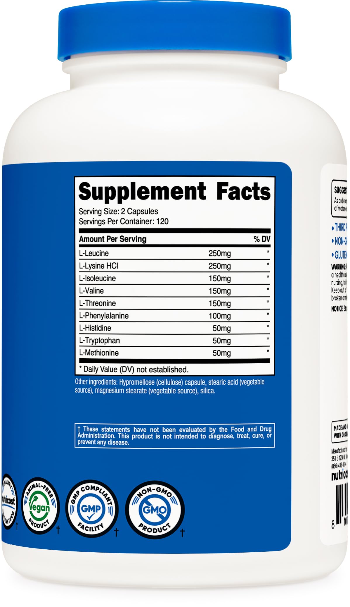 Nutricost etiqueta ingredientes transparencia y pruebas de calidad