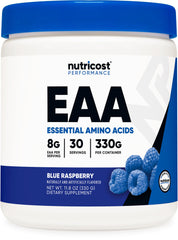 Nutricost frasco frontal mostrando diseño y cantidad, confianza de marca