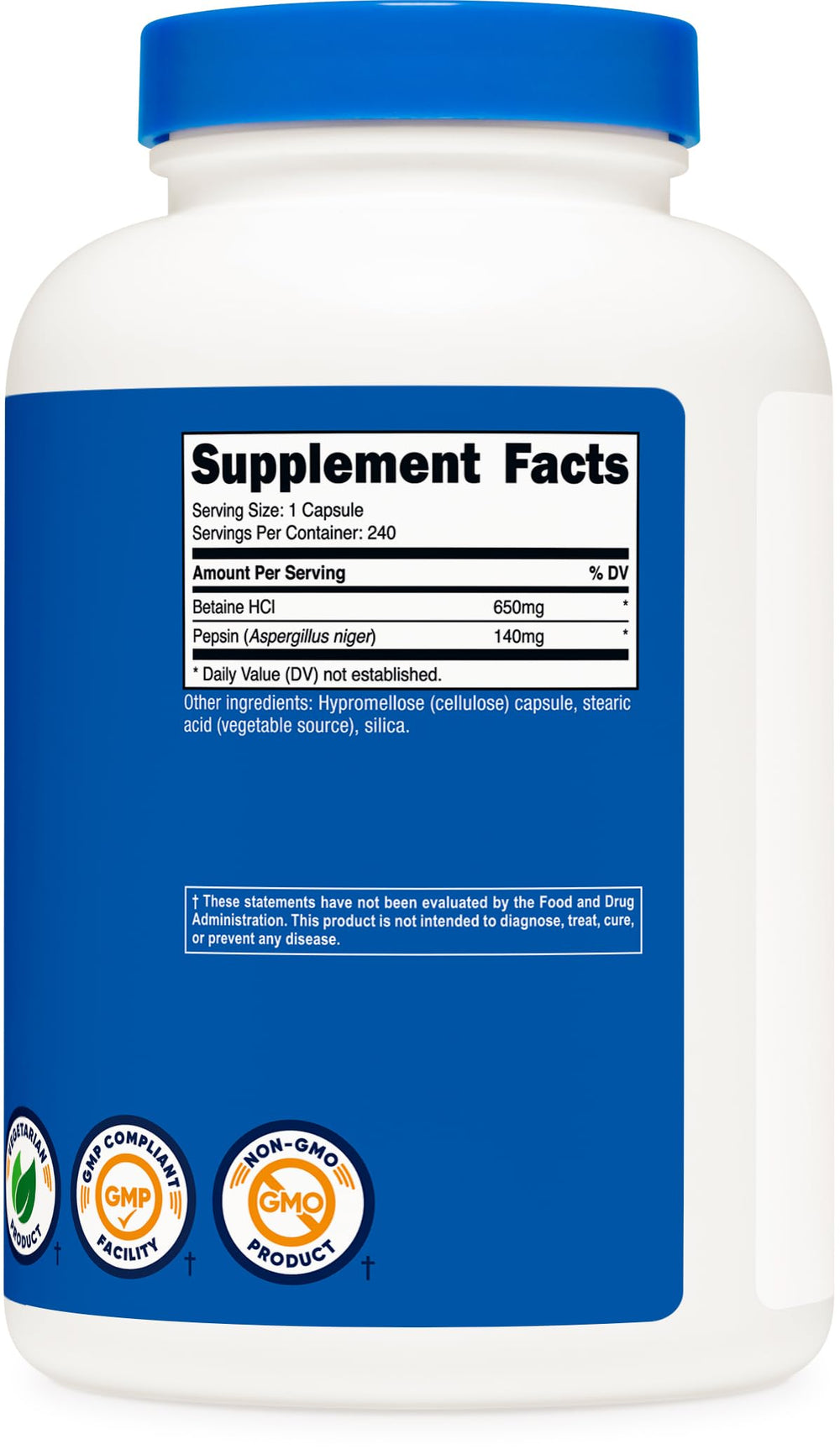 Etiqueta Nutricost con información nutricional y certificados que aporta confianza