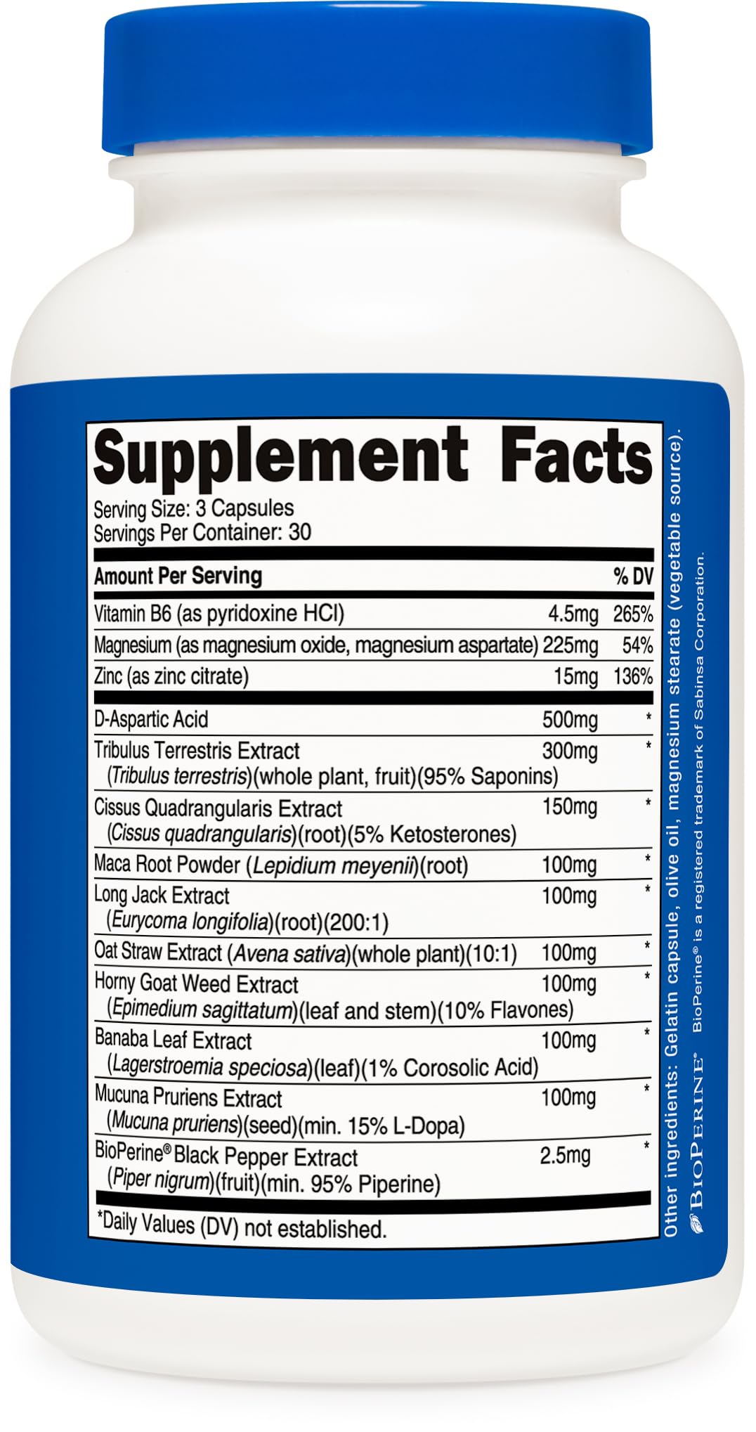 Nutricost etiqueta con lista de ingredientes y certificaciones visibles